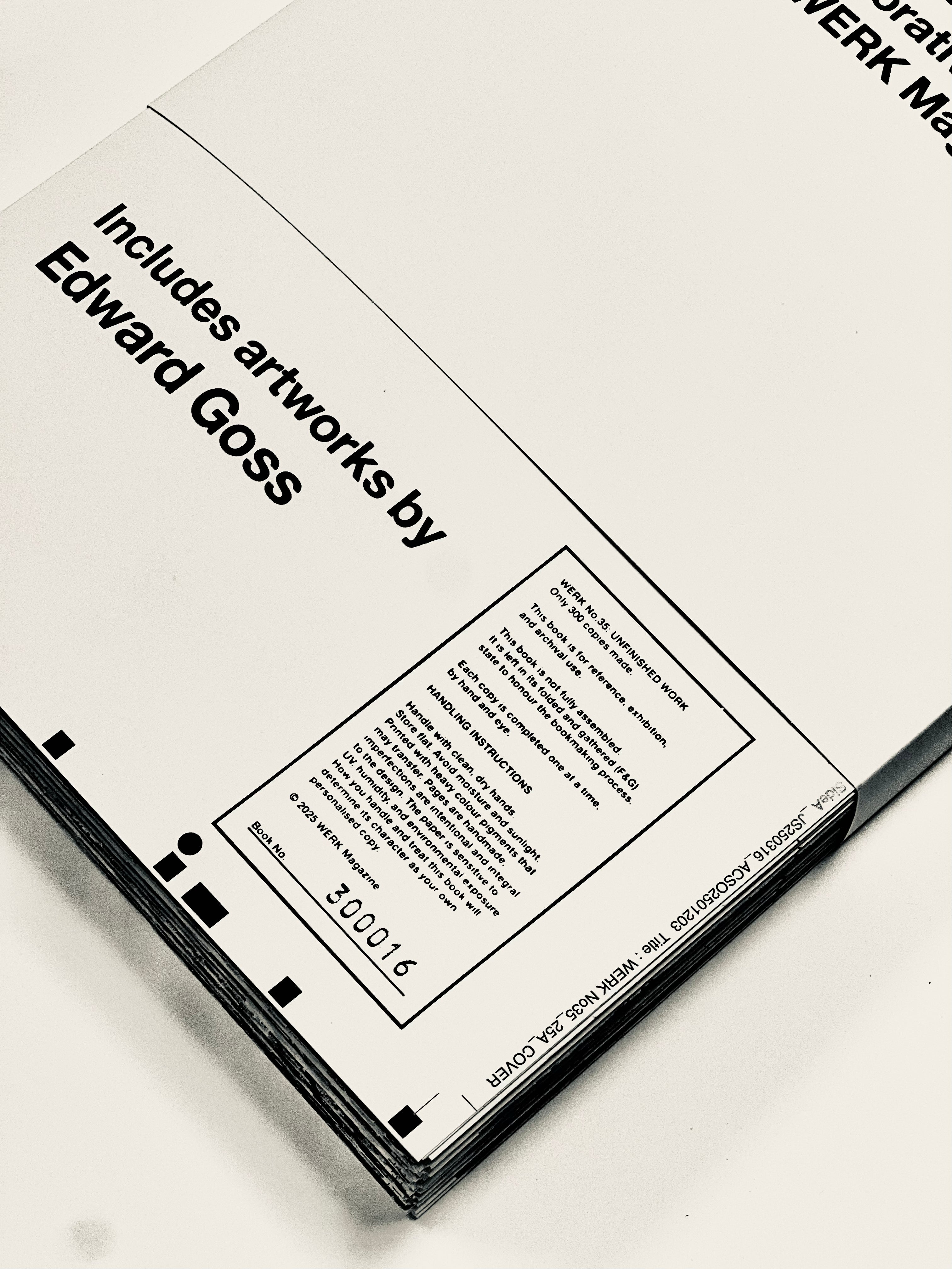 Werk Magazine 25A: “No.34: Doornberg 1712 + No. 35 Unfinished Work