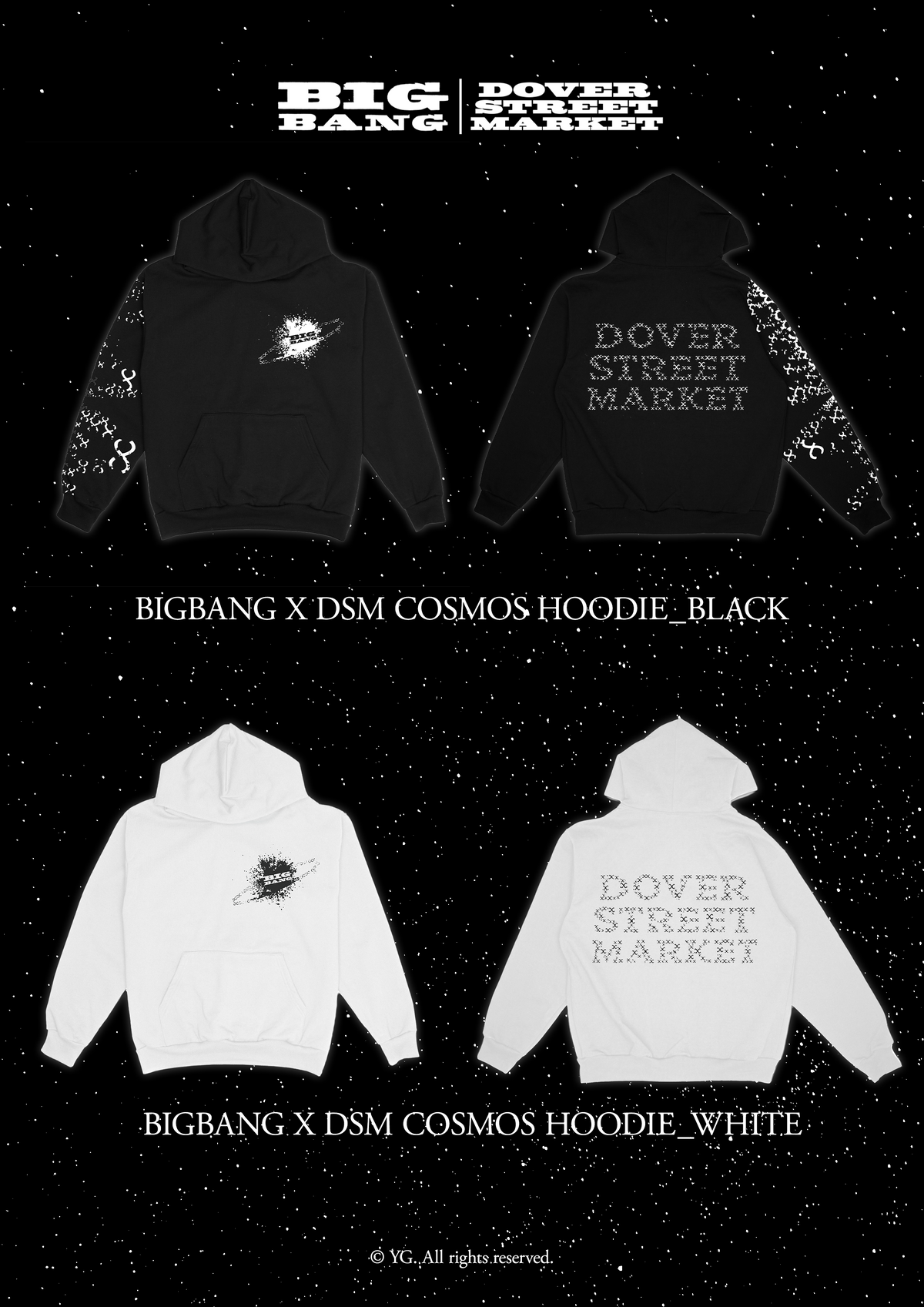 Fashion model wearing a BIGBANG X DOVER STREET MARKET outfit