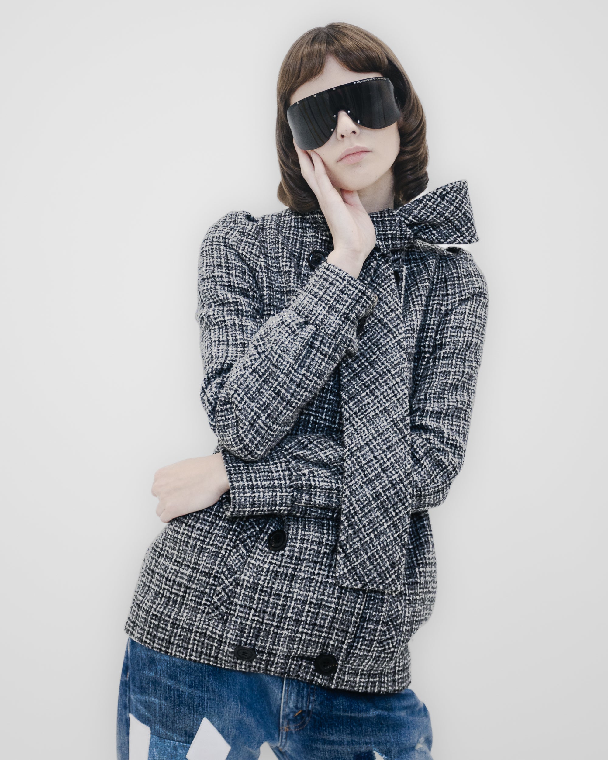 Fashion model wearing a Stefan Cooke outfit