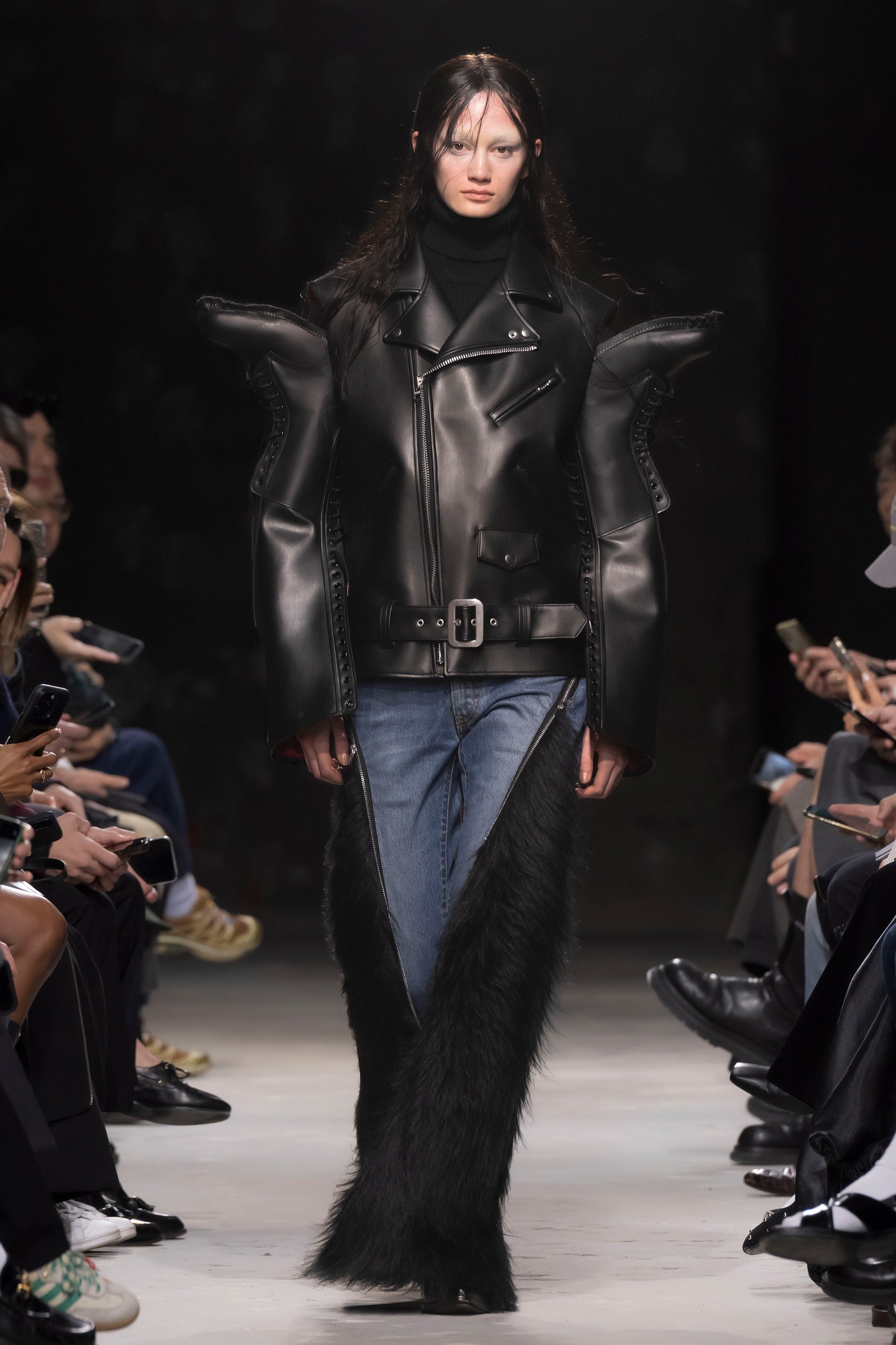 Fashion model wearing a Junya Watanabe AW25 outfit
