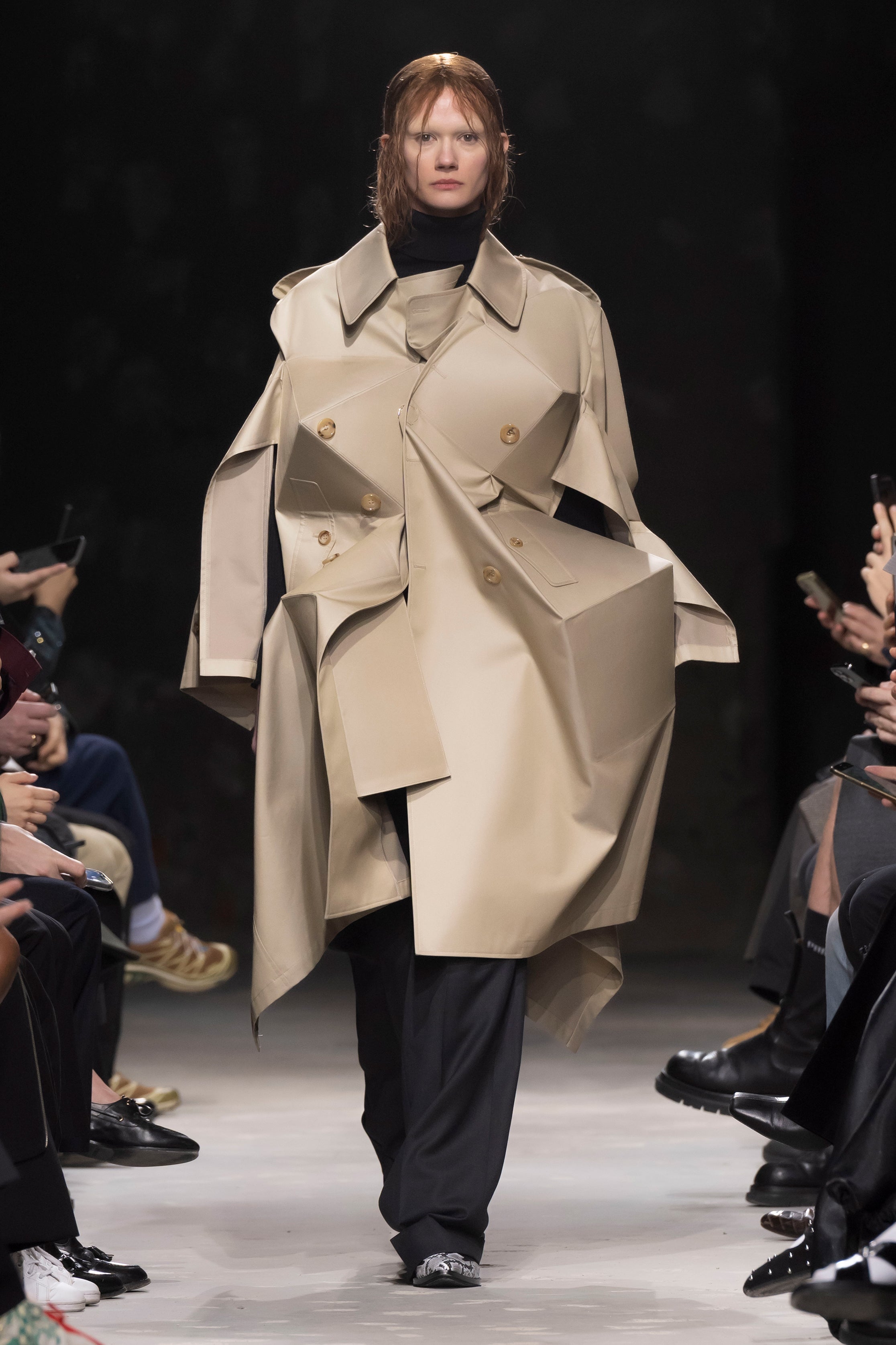 Fashion model wearing a Junya Watanabe AW25 outfit