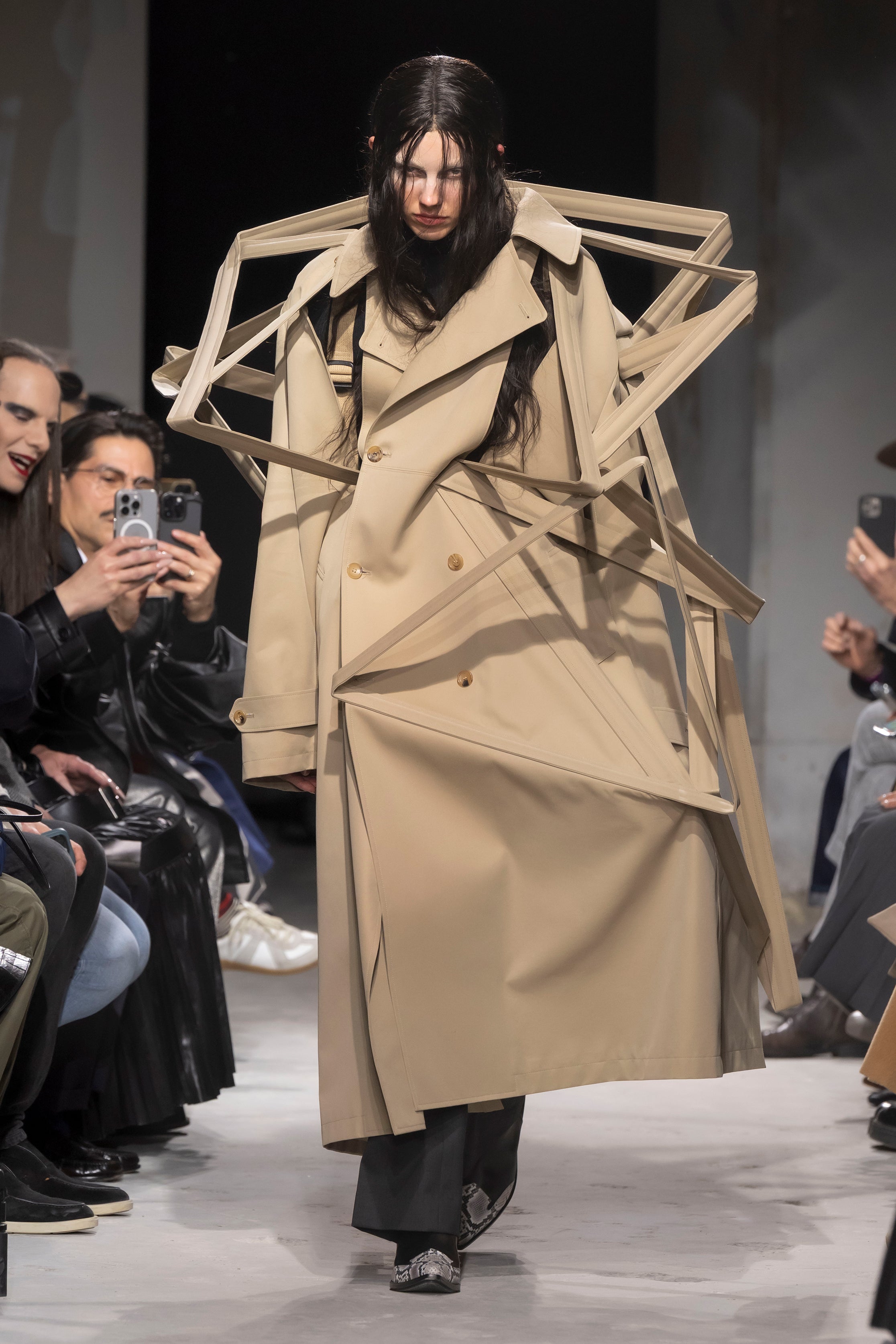 Fashion model wearing a Junya Watanabe AW25 outfit