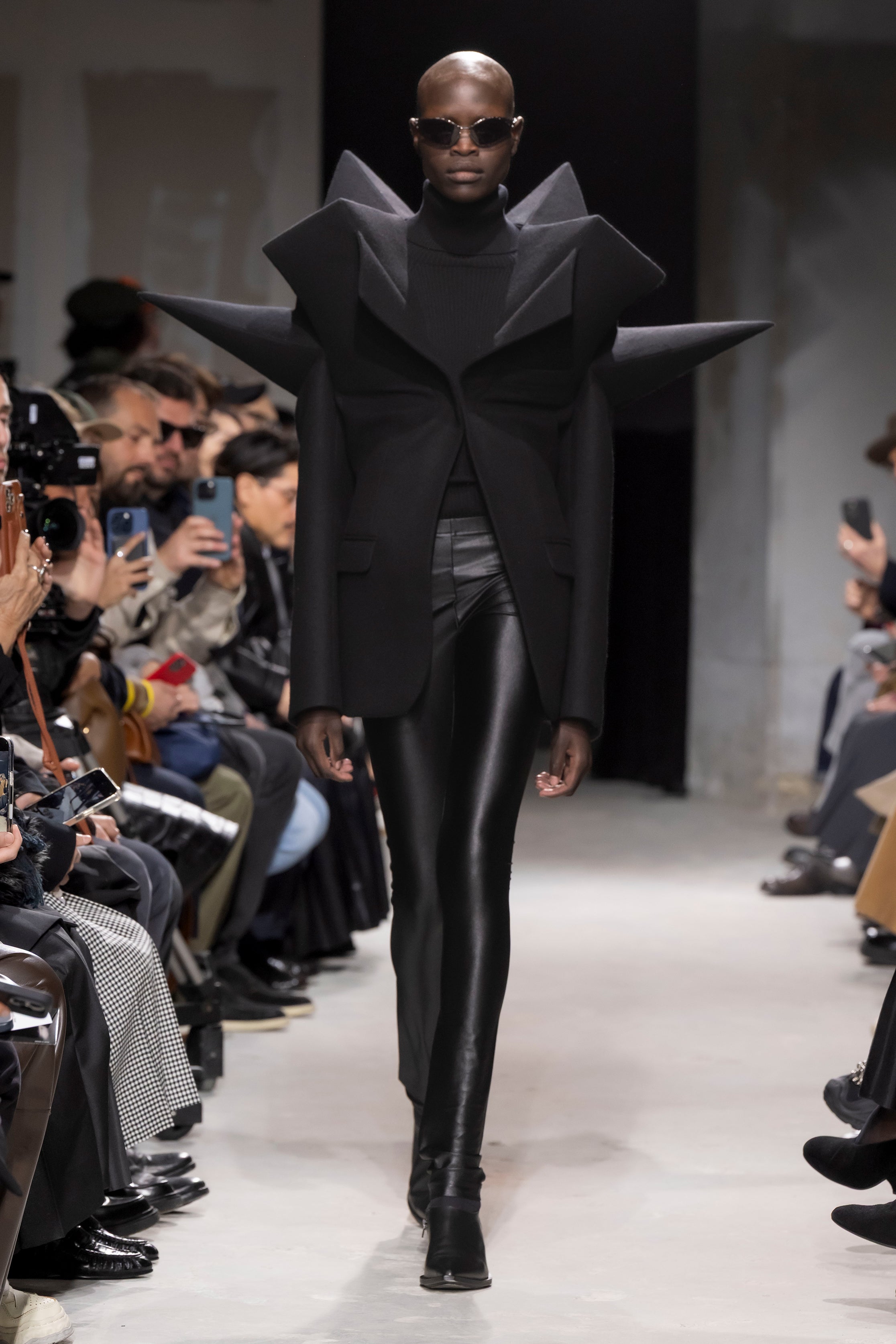 Fashion model wearing a Junya Watanabe AW25 outfit