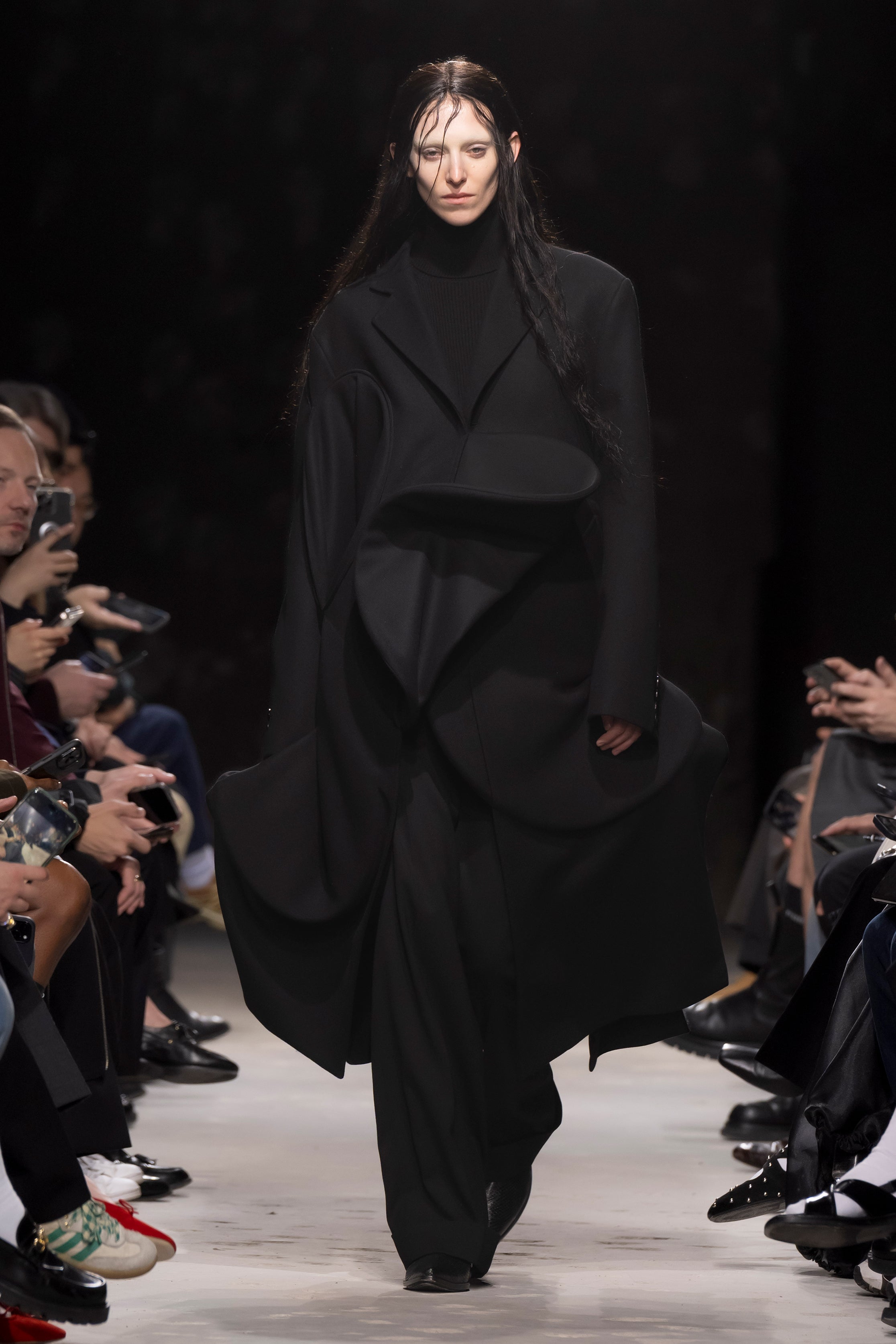 Fashion model wearing a Junya Watanabe AW25 outfit