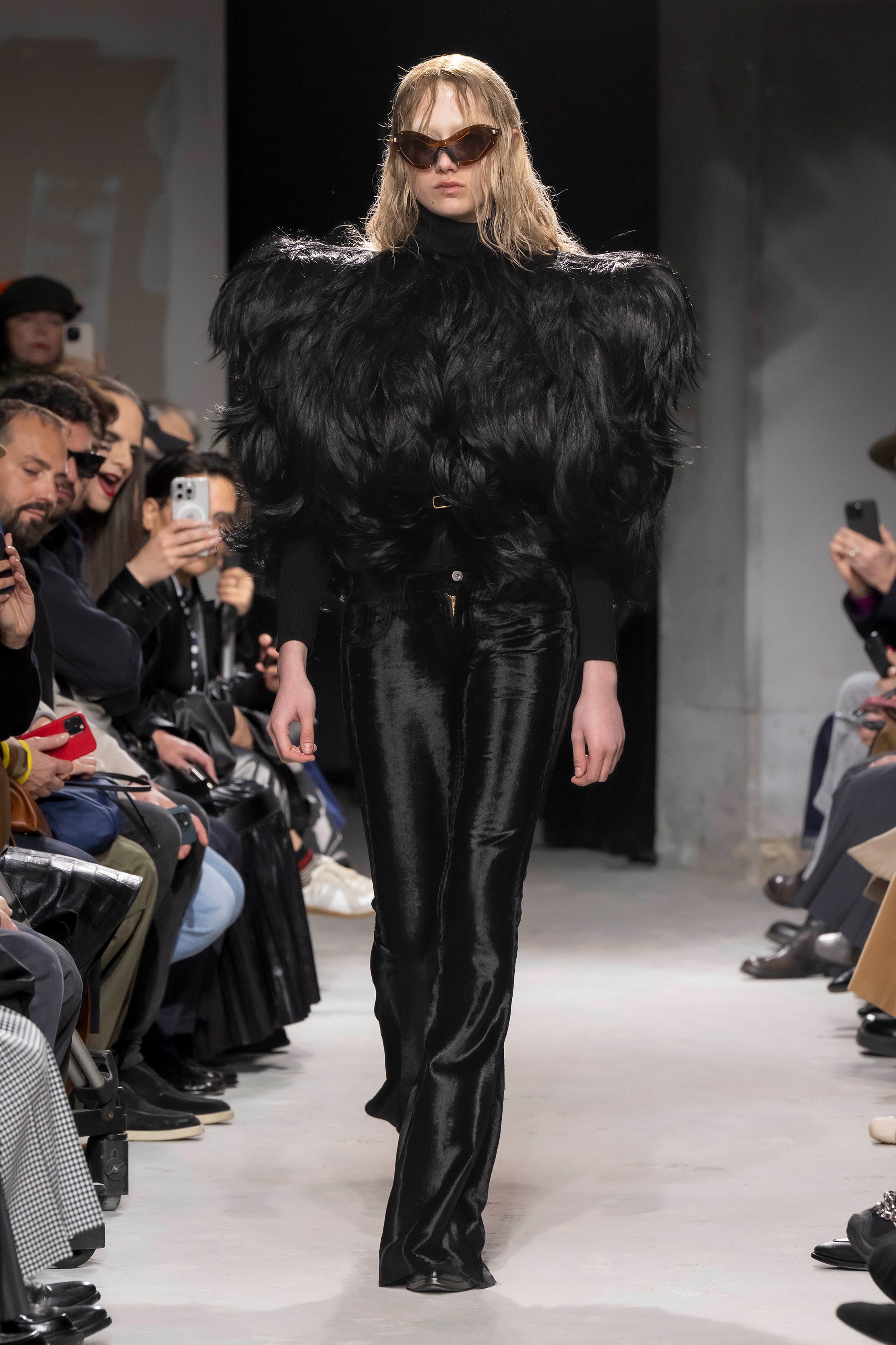 Fashion model wearing a Junya Watanabe AW25 outfit