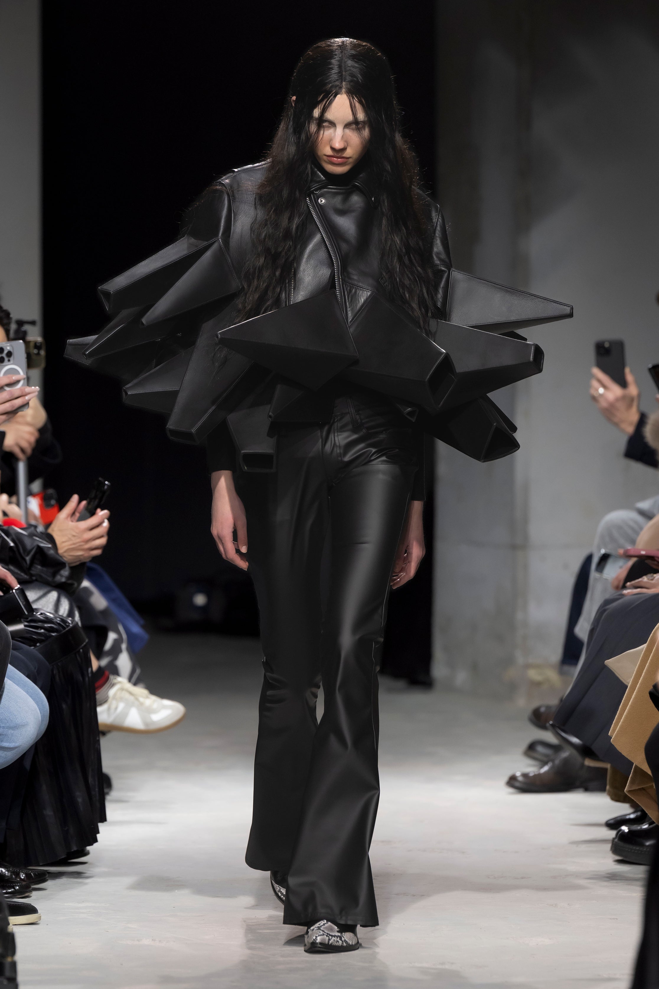 Fashion model wearing a Junya Watanabe AW25 outfit