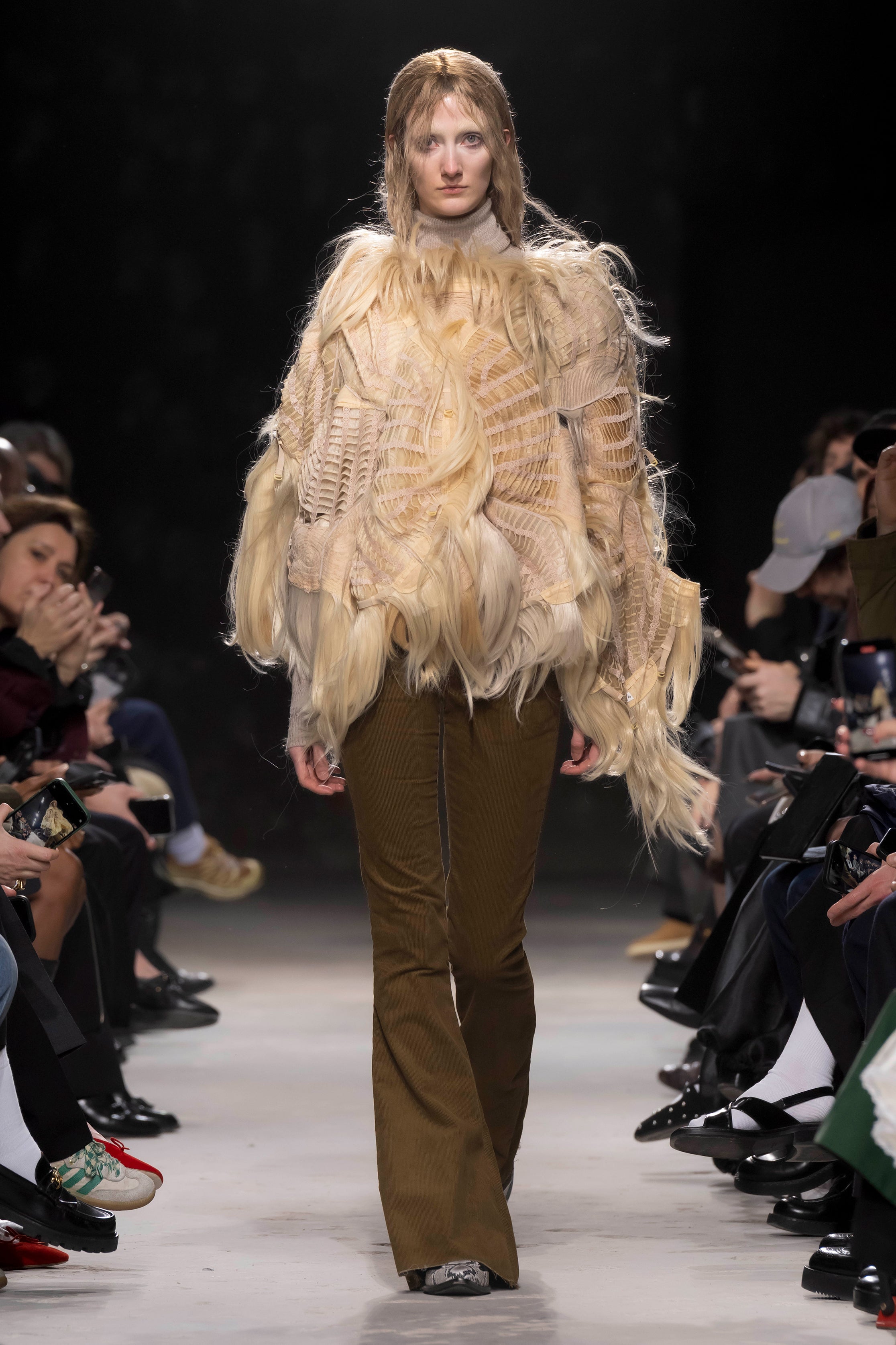 Fashion model wearing a Junya Watanabe AW25 outfit