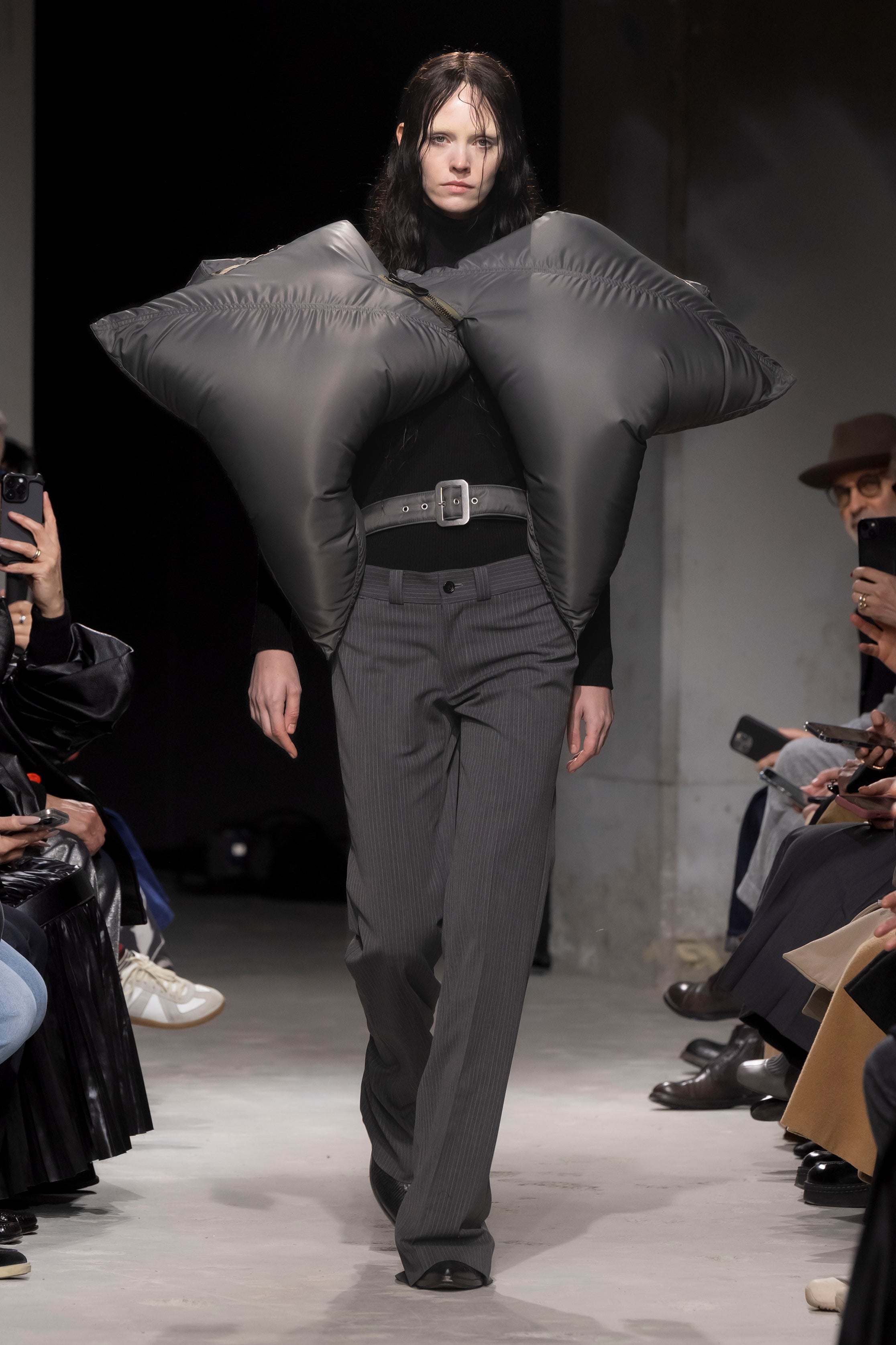 Fashion model wearing a Junya Watanabe AW25 outfit