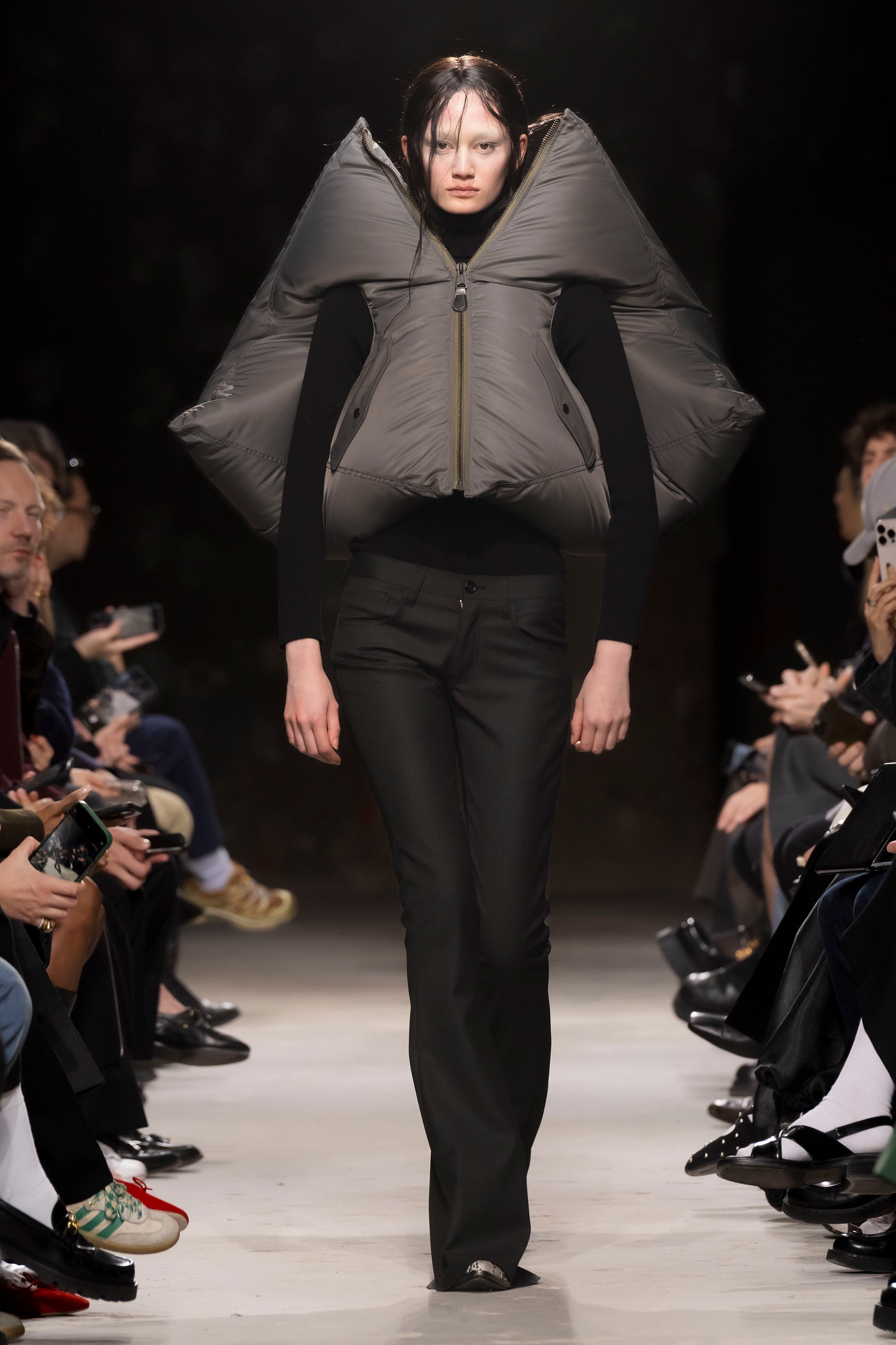 Fashion model wearing a Junya Watanabe AW25 outfit