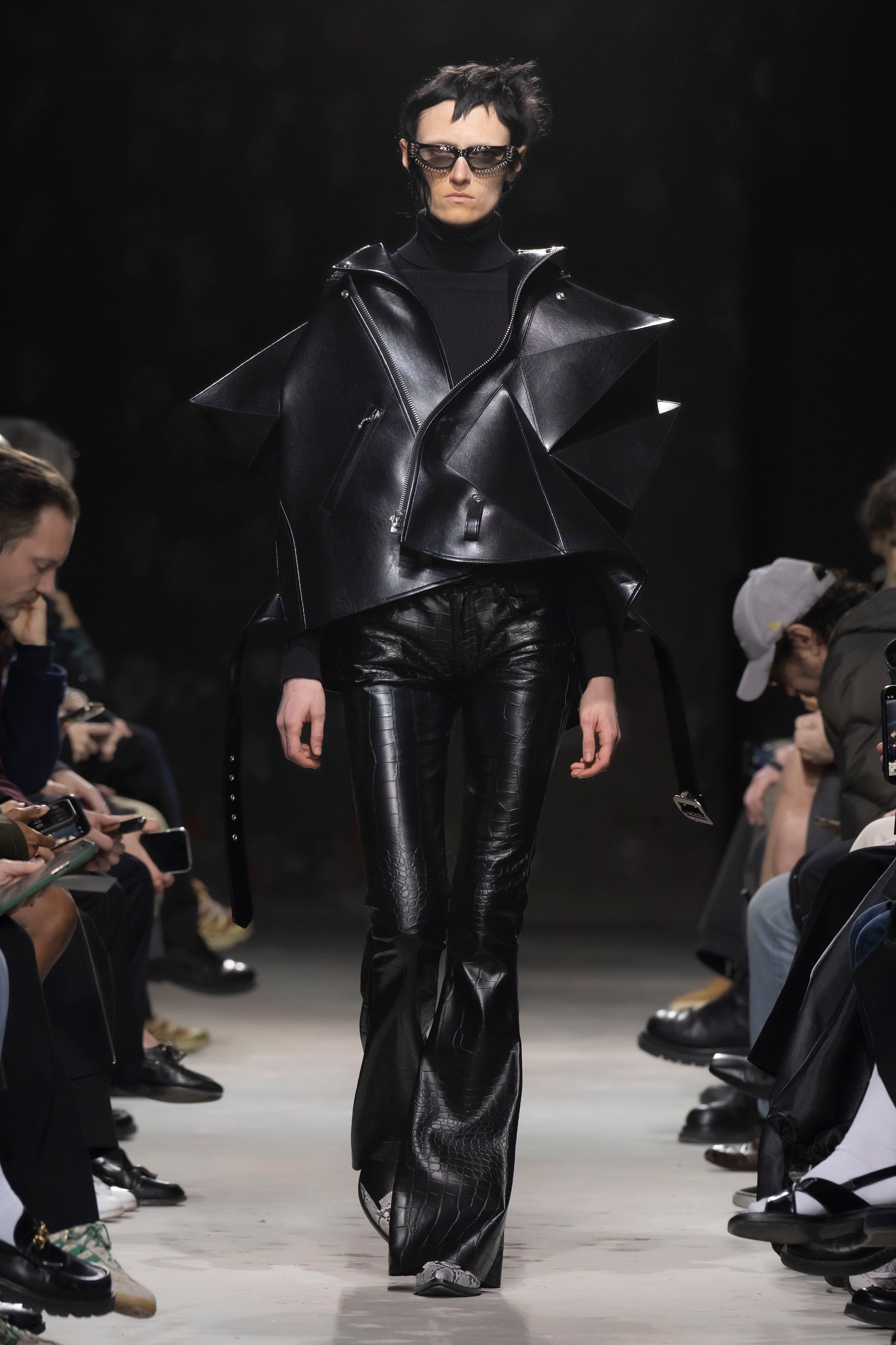 Fashion model wearing a Junya Watanabe AW25 outfit