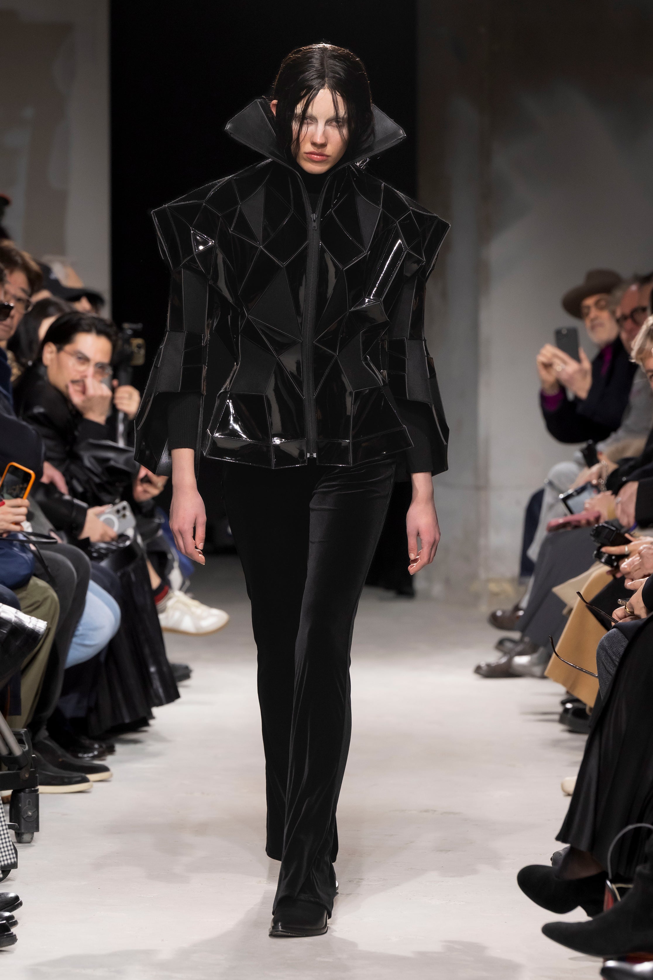 Fashion model wearing a Junya Watanabe AW25 outfit