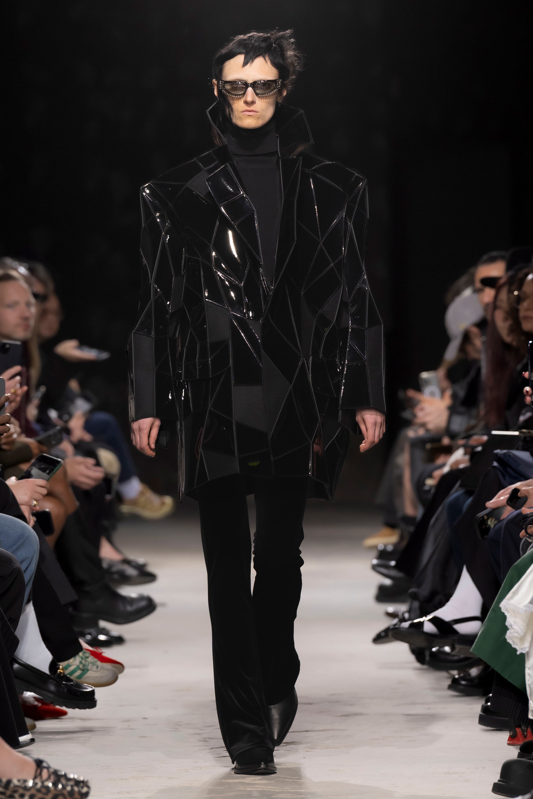 Fashion model wearing a Junya Watanabe AW25 outfit