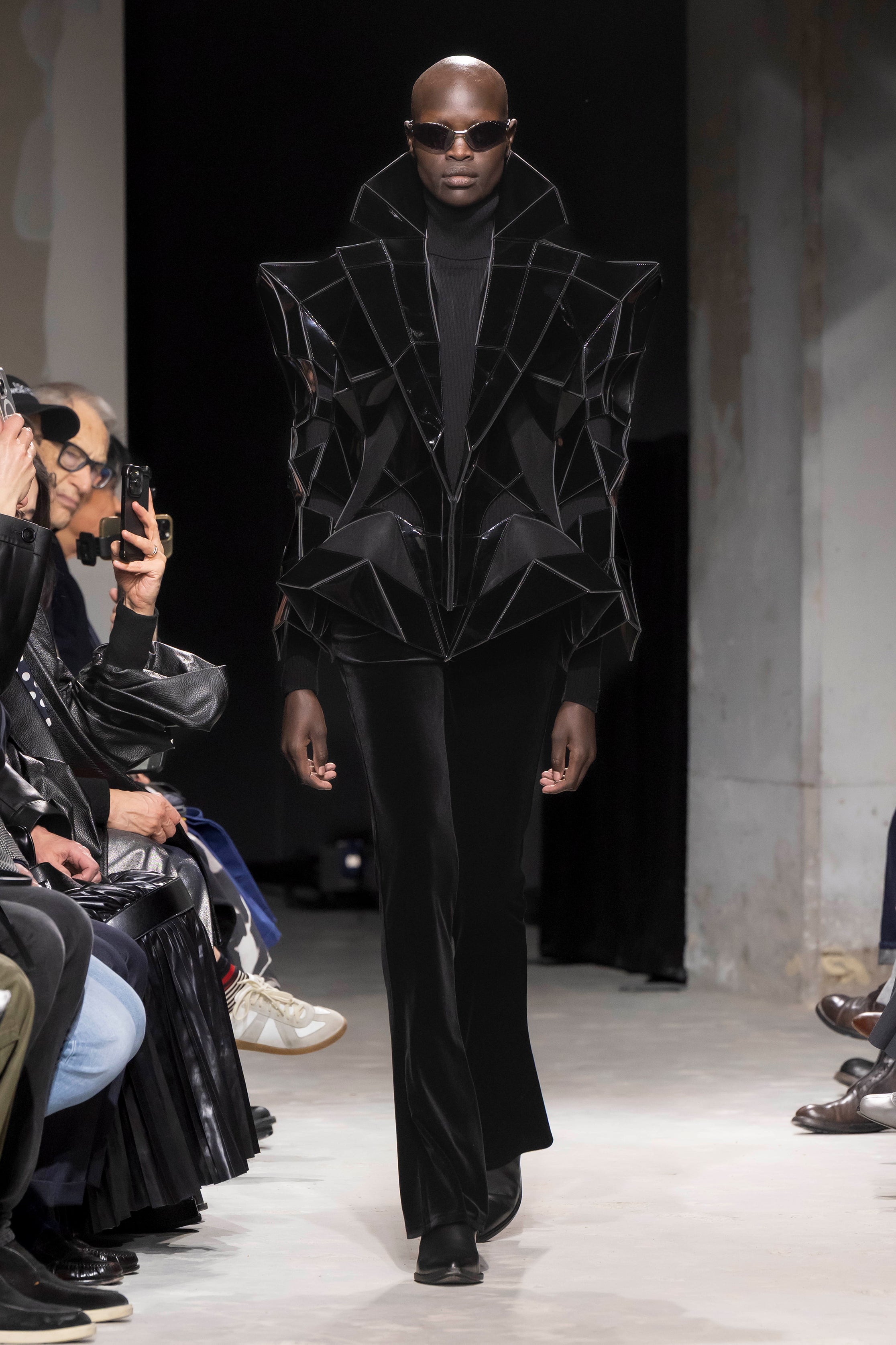 Fashion model wearing a Junya Watanabe AW25 outfit