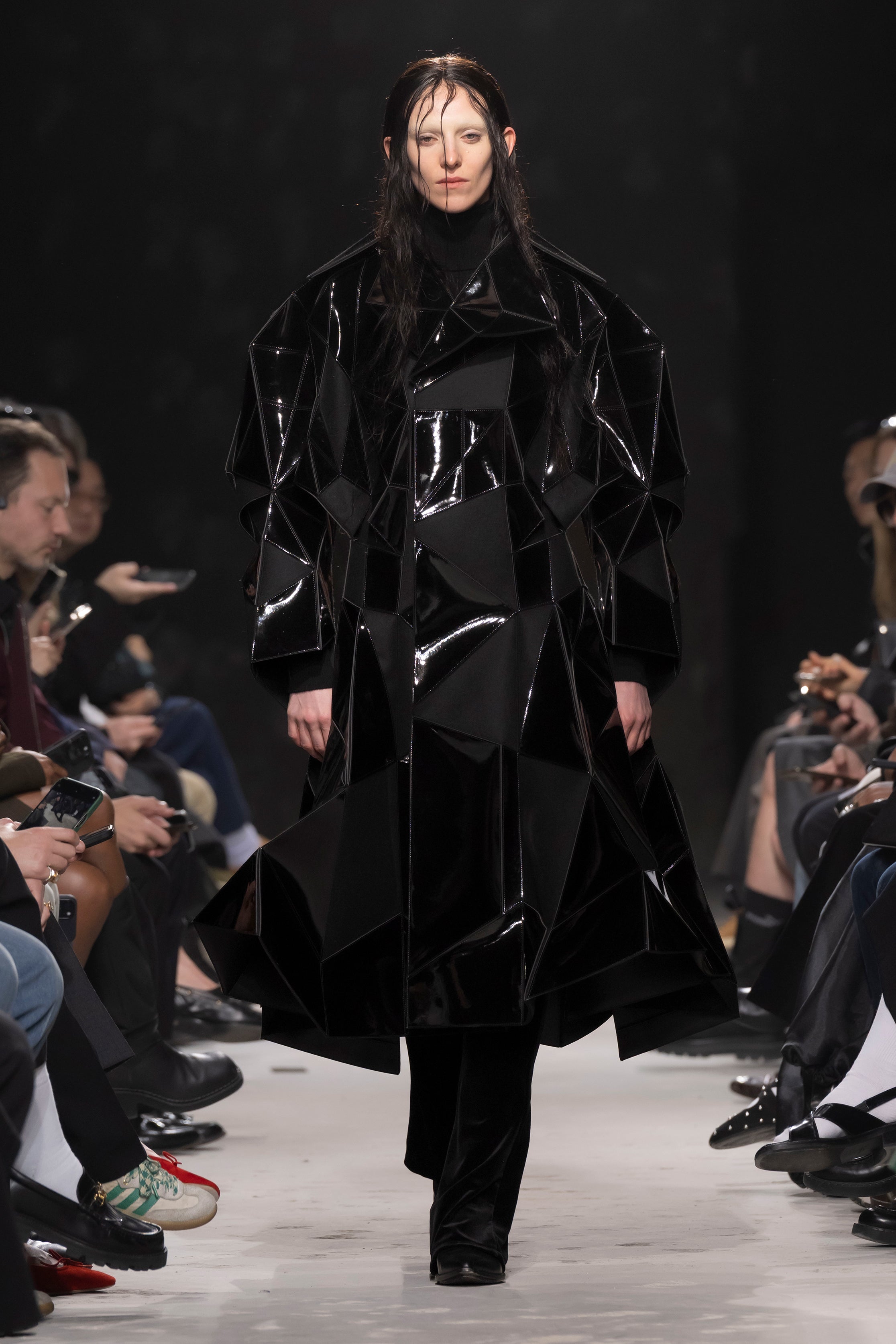 Fashion model wearing a Junya Watanabe AW25 outfit