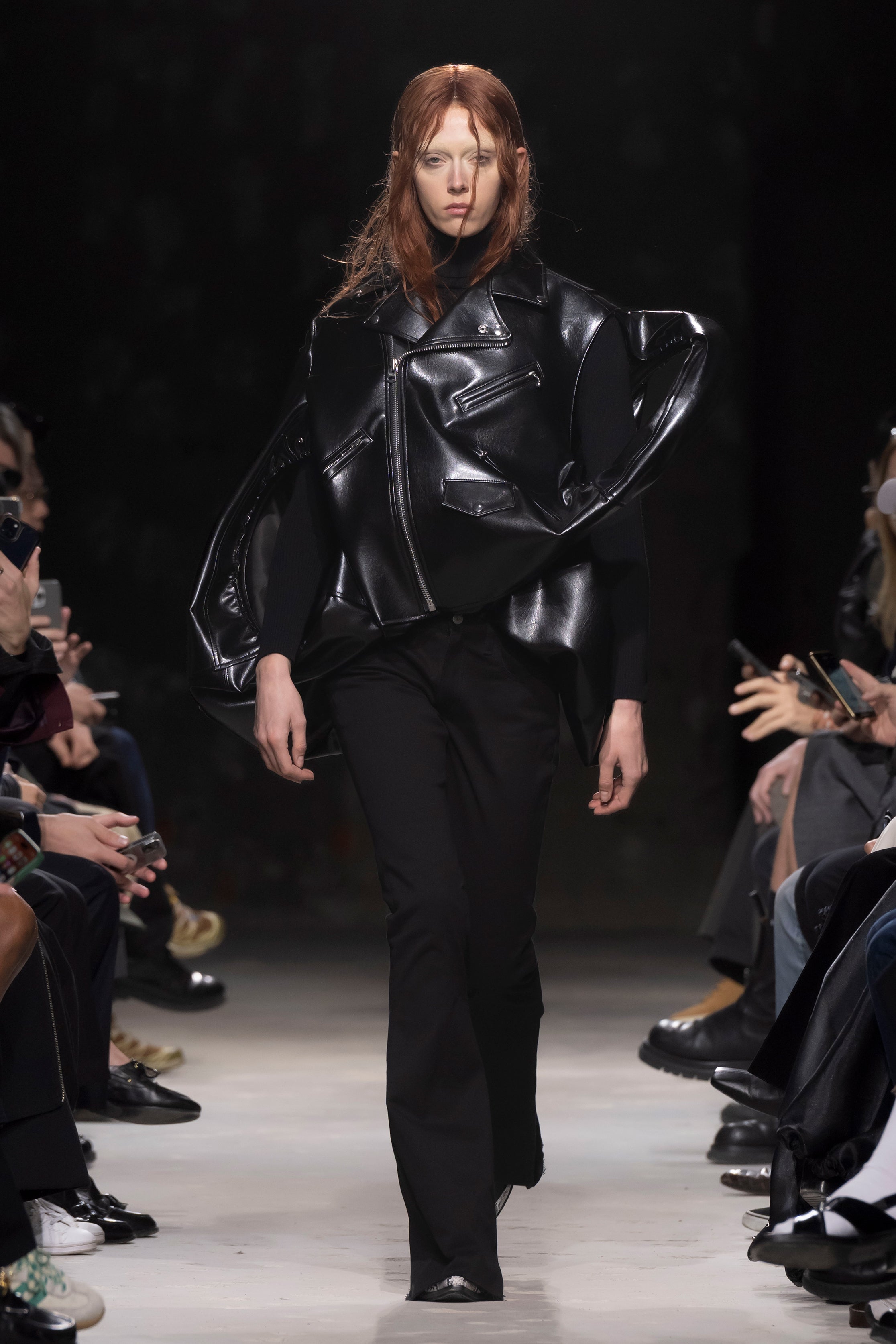 Fashion model wearing a Junya Watanabe AW25 outfit