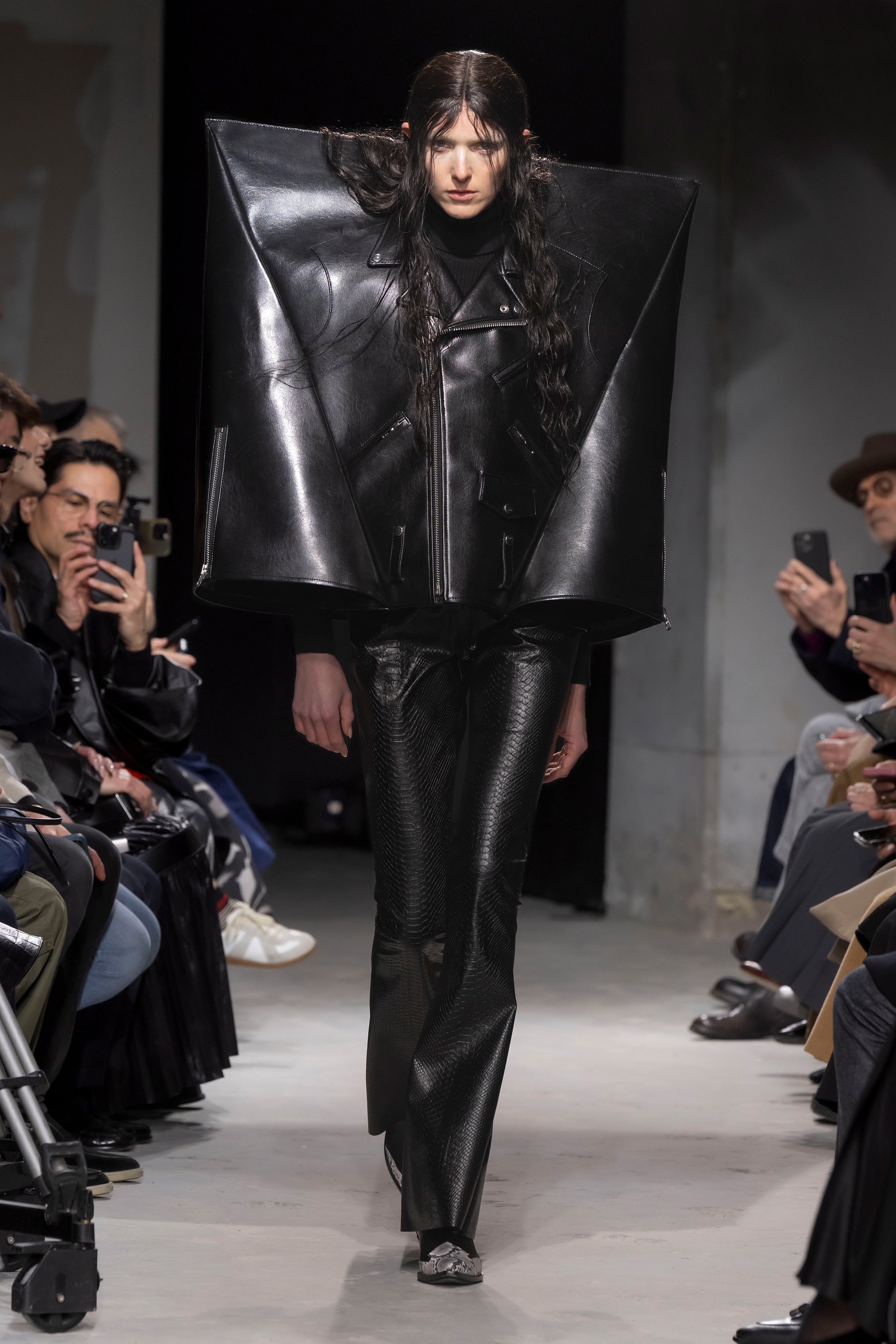 Fashion model wearing a Junya Watanabe AW25 outfit