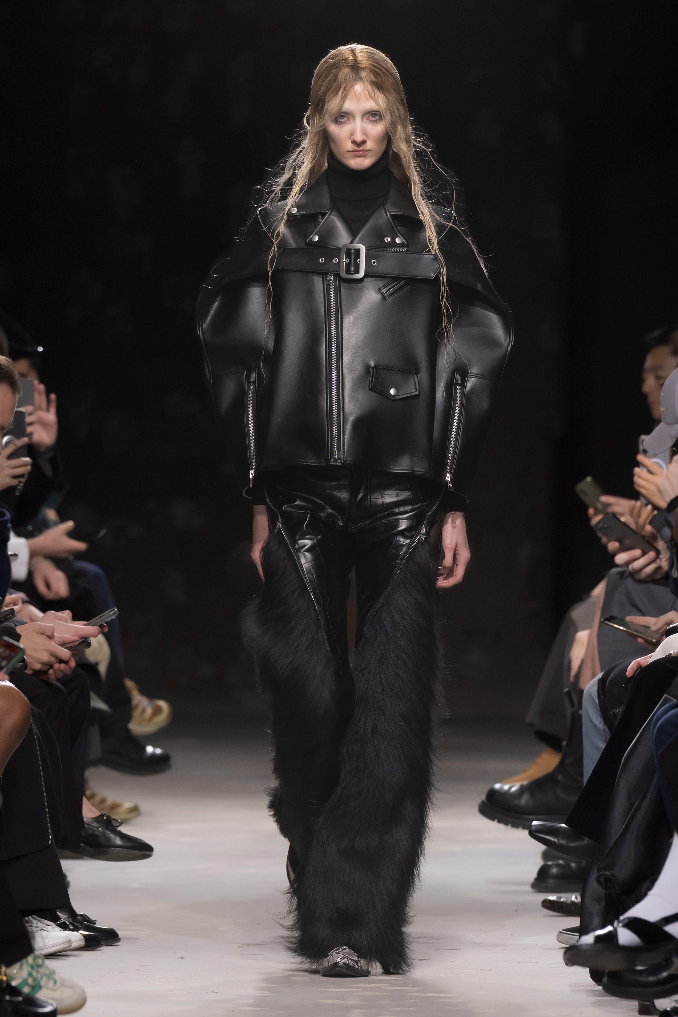 Fashion model wearing a Junya Watanabe AW25 outfit