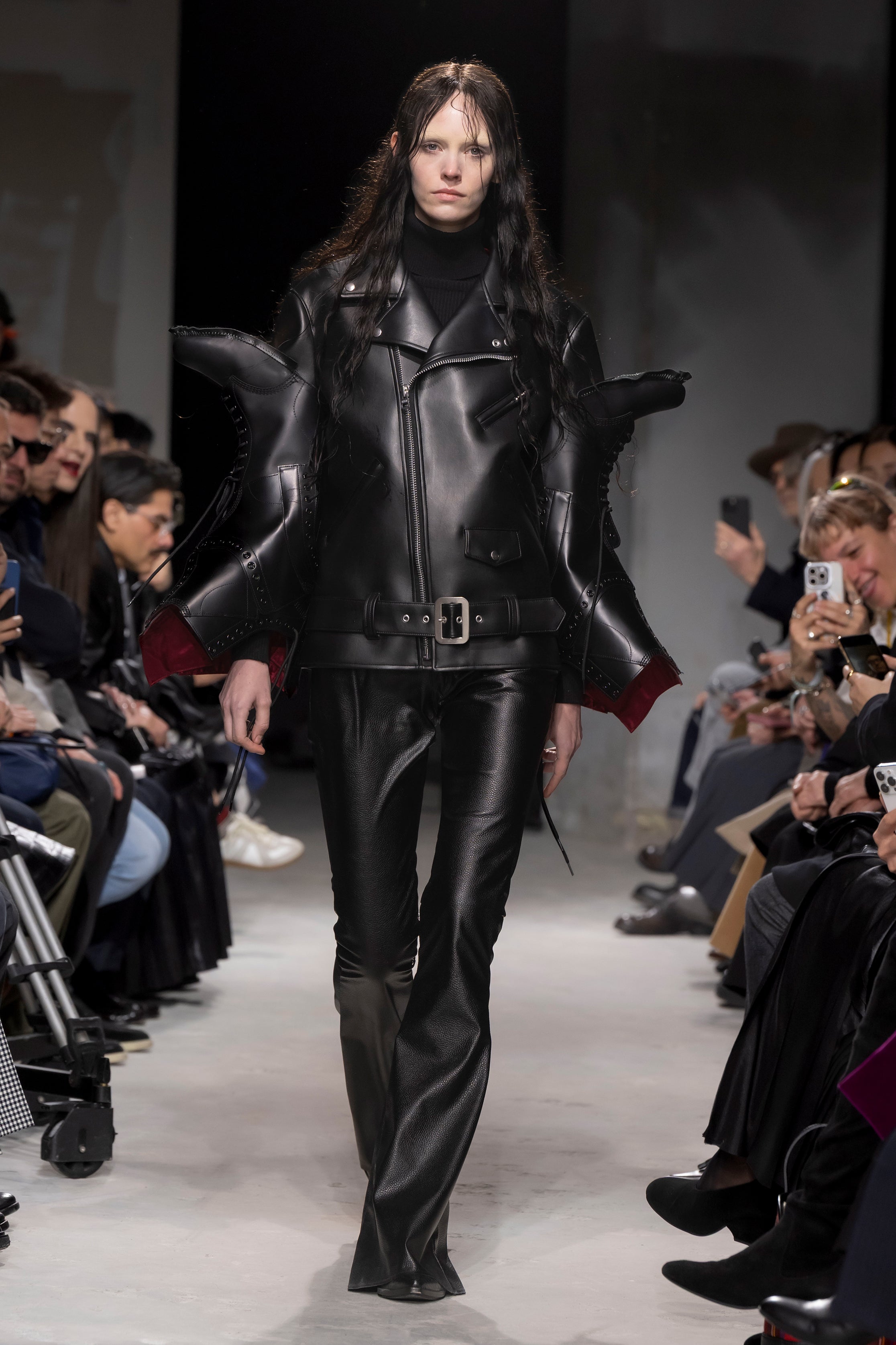 Fashion model wearing a Junya Watanabe AW25 outfit