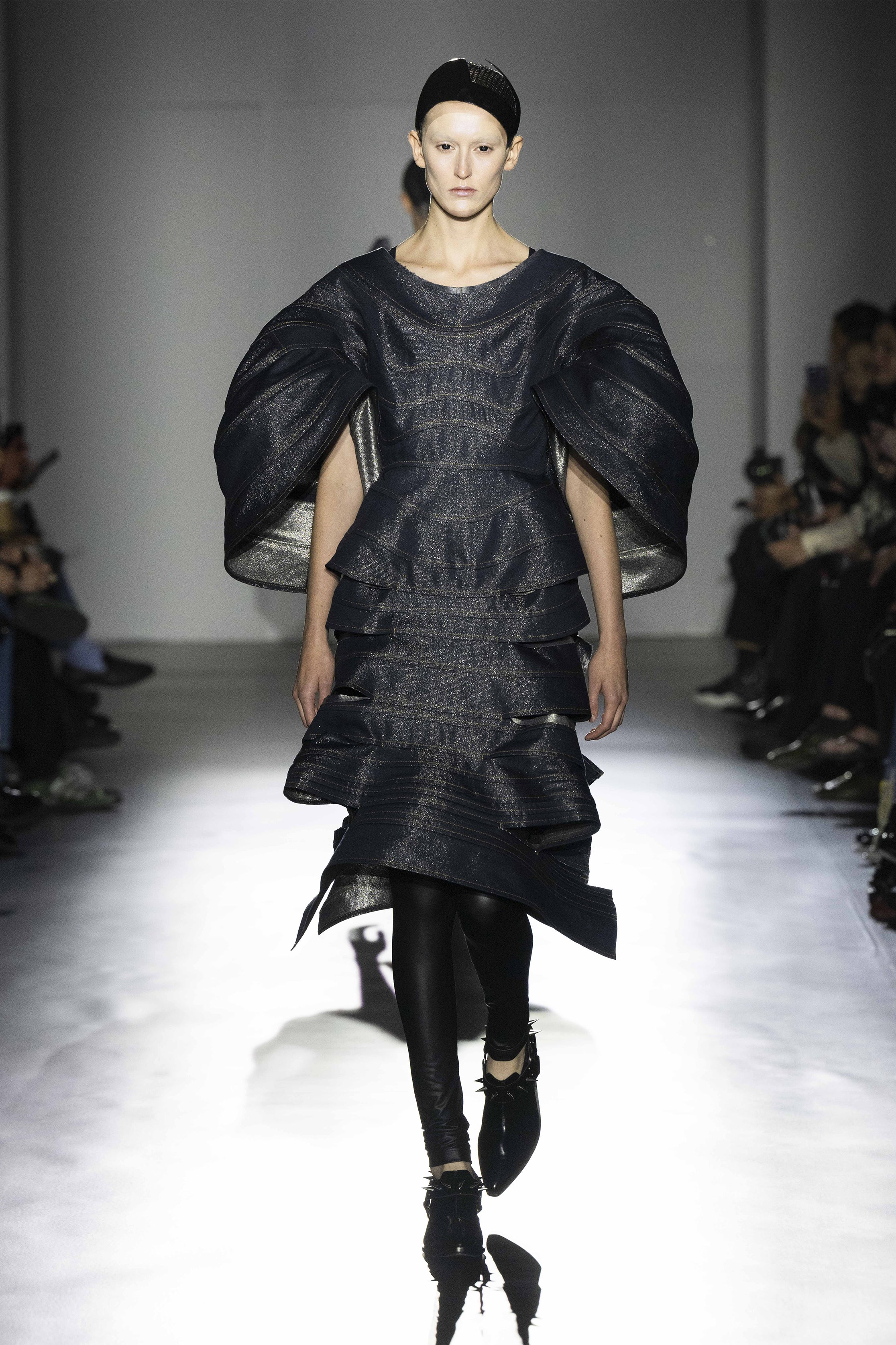 Fashion model wearing a JUNYA WATANABE SS25 outfit