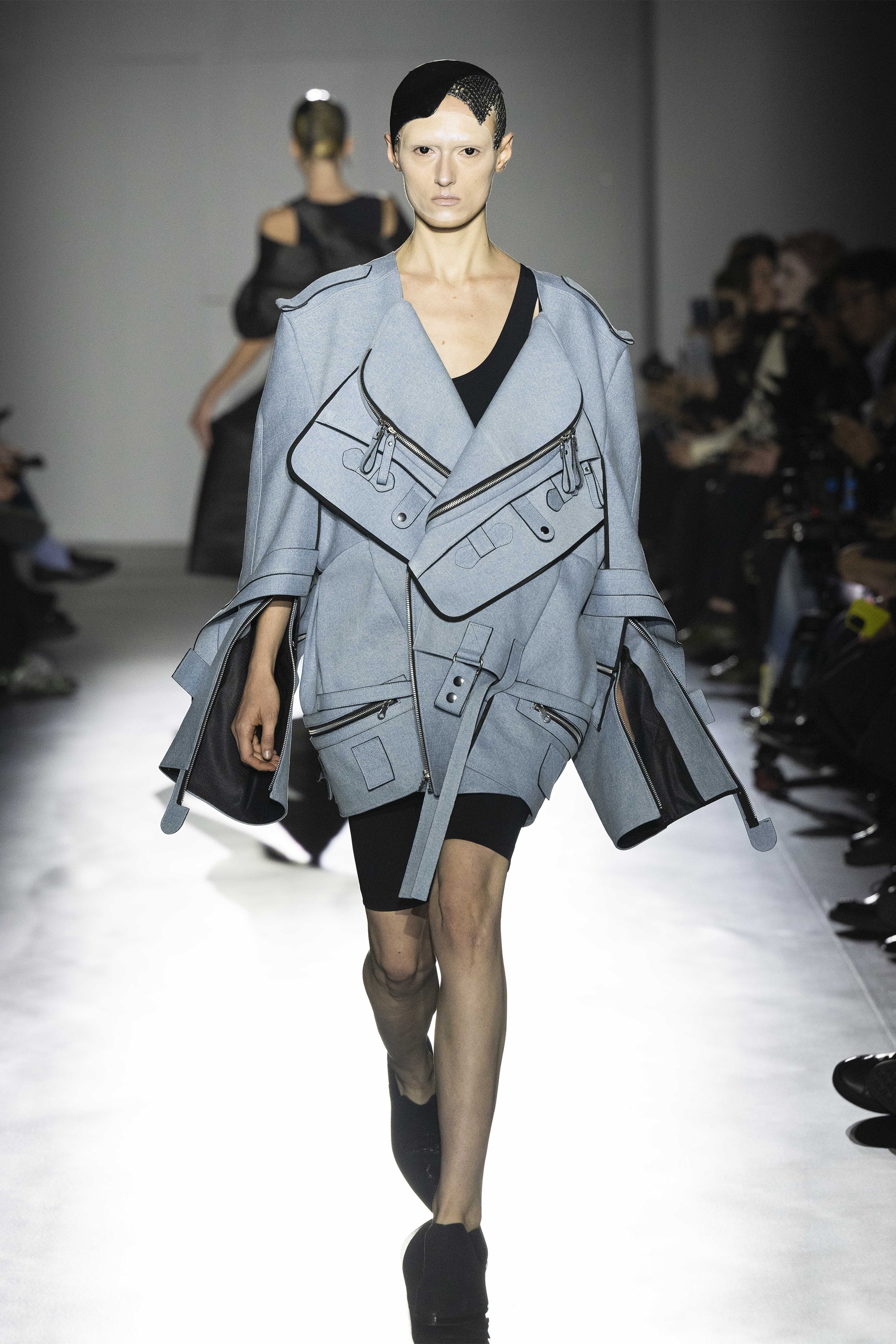 Fashion model wearing a JUNYA WATANABE SS25 outfit