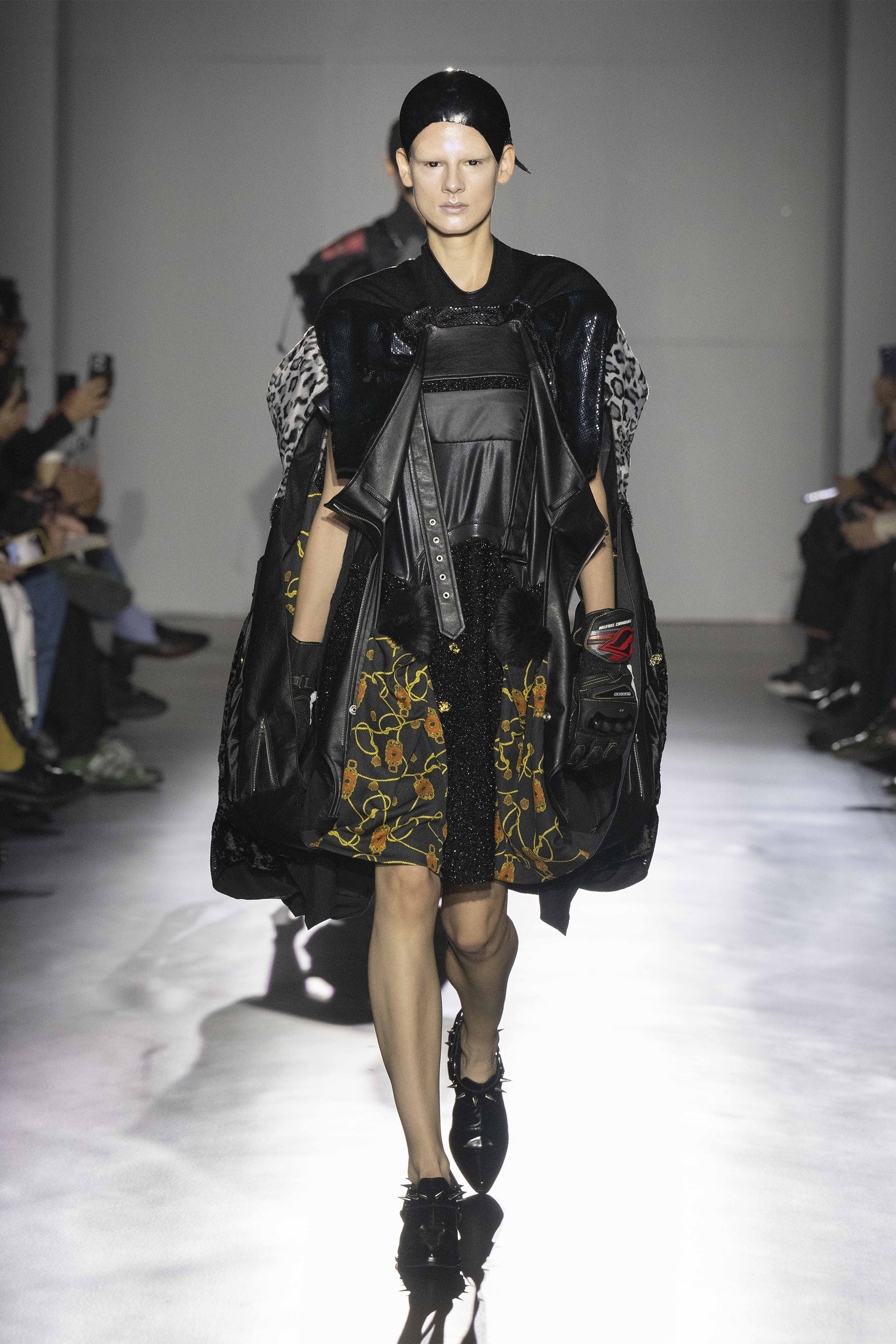 Fashion model wearing a JUNYA WATANABE SS25 outfit