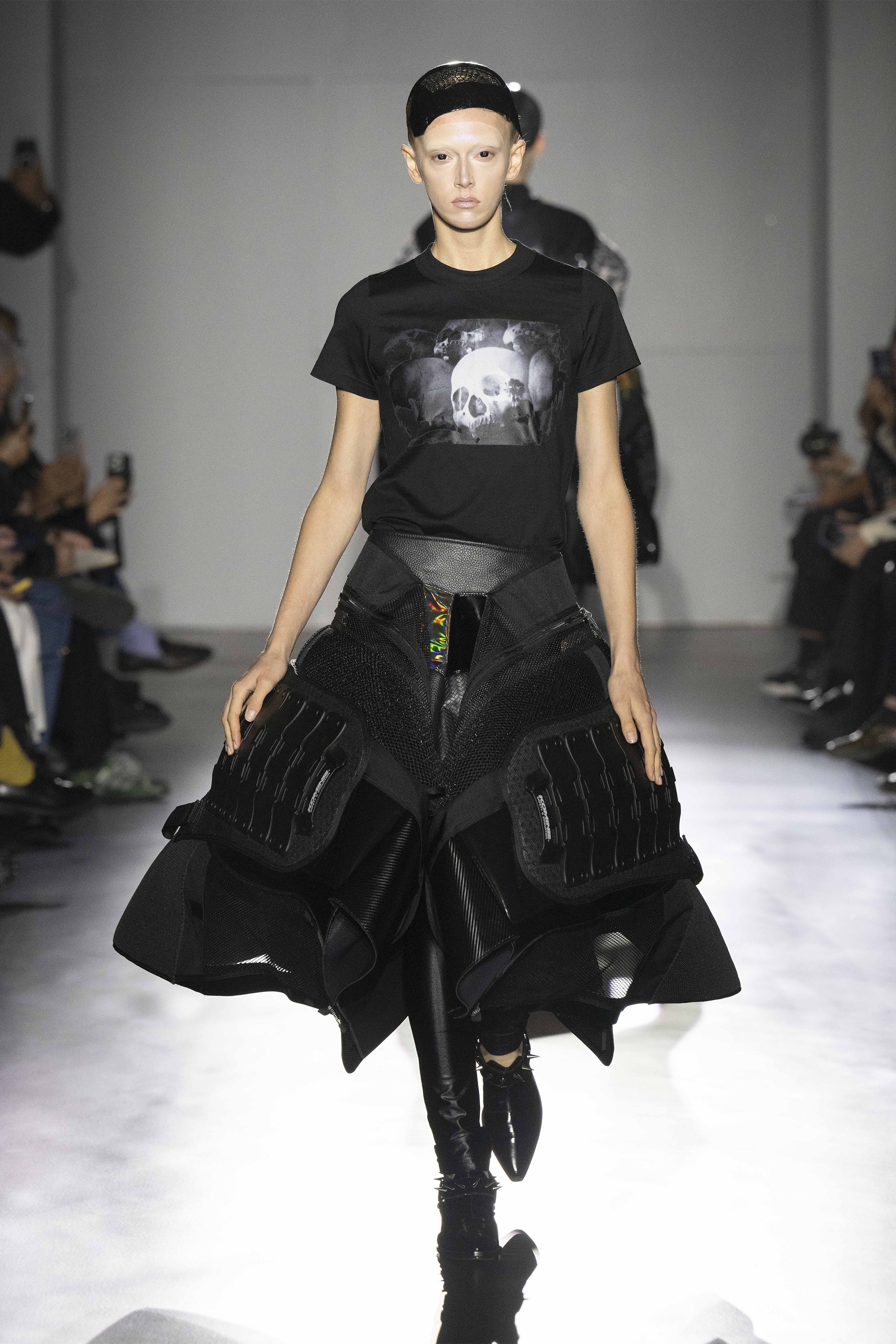 Fashion model wearing a JUNYA WATANABE SS25 outfit