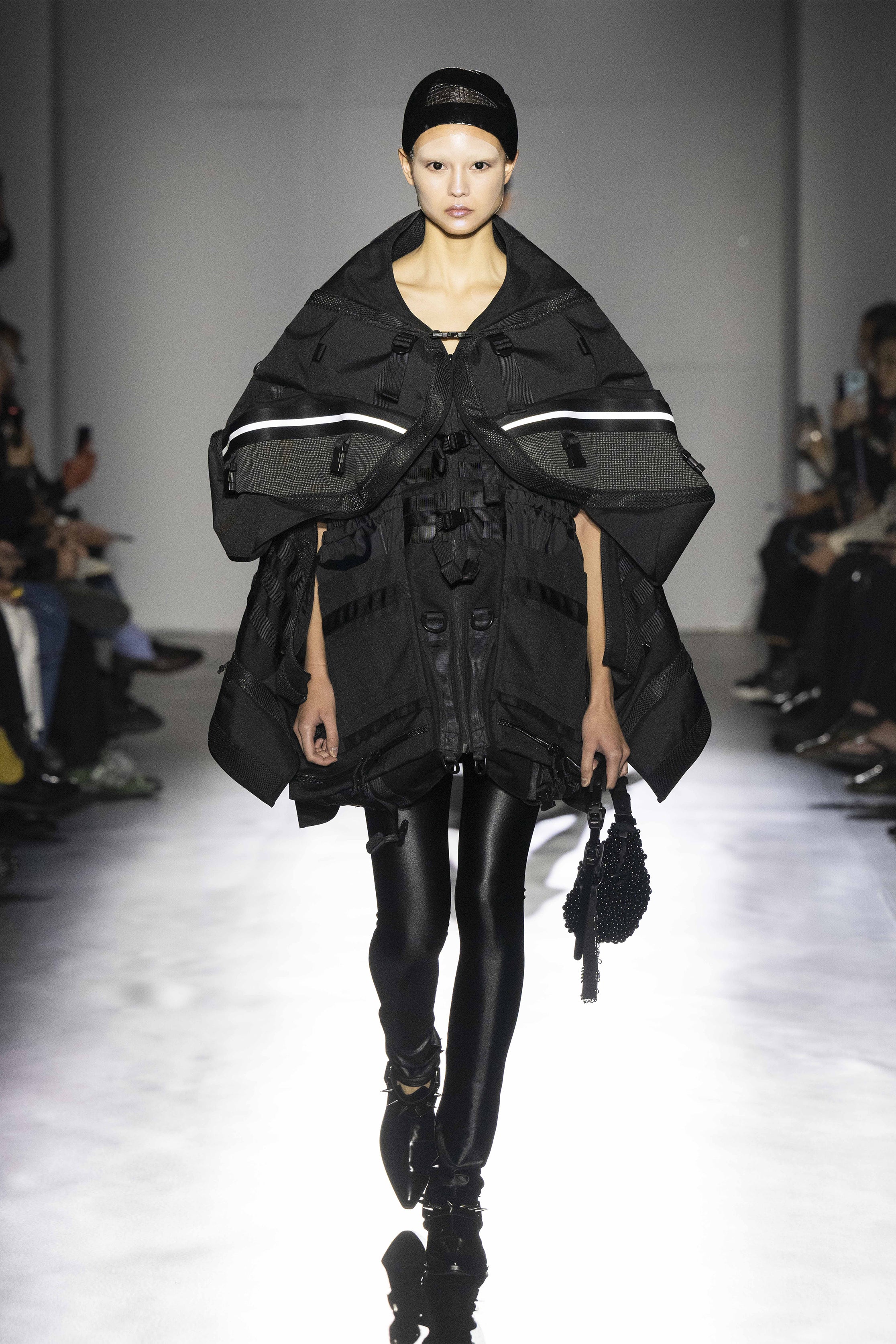 Fashion model wearing a JUNYA WATANABE SS25 outfit