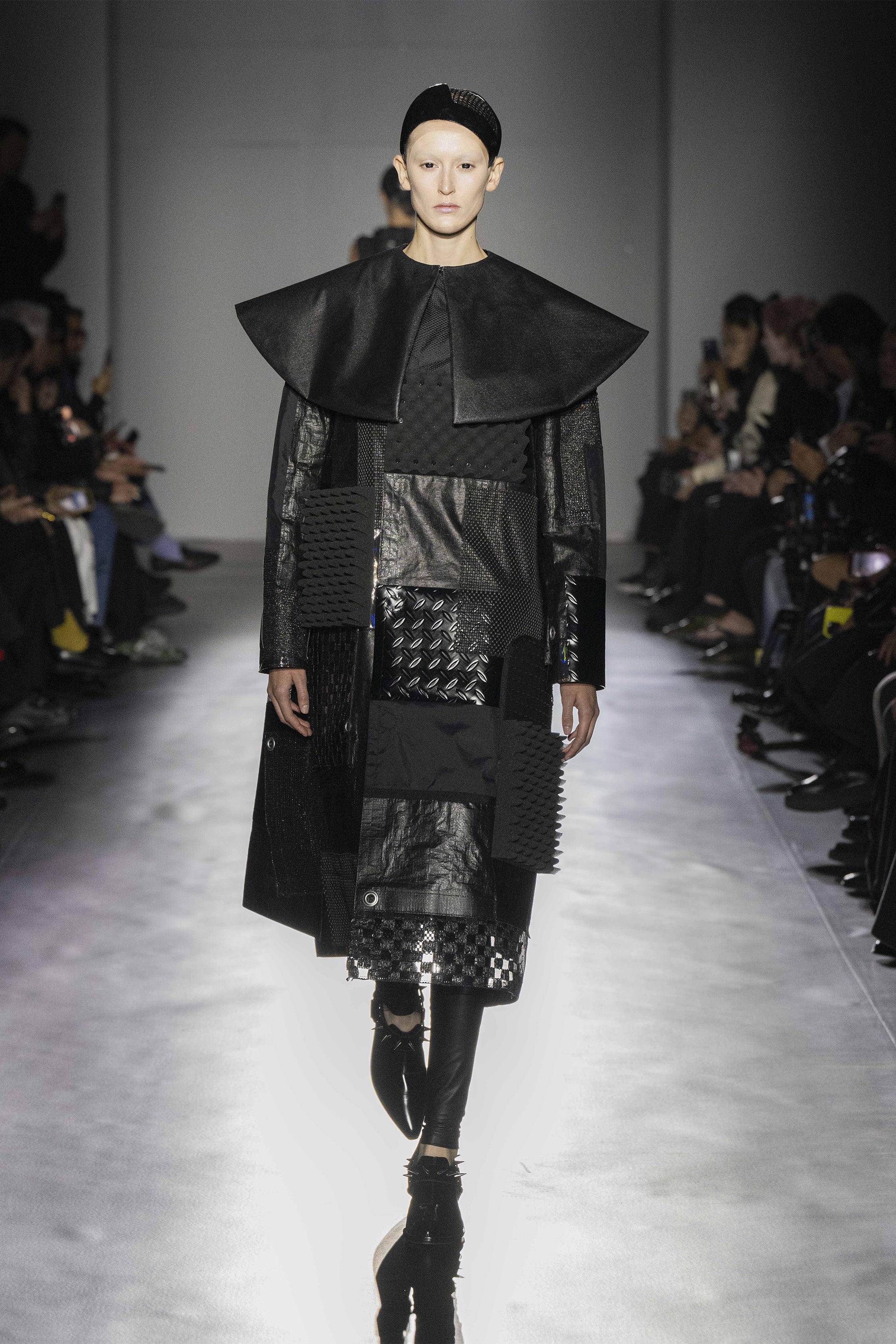 Fashion model wearing a JUNYA WATANABE SS25 outfit