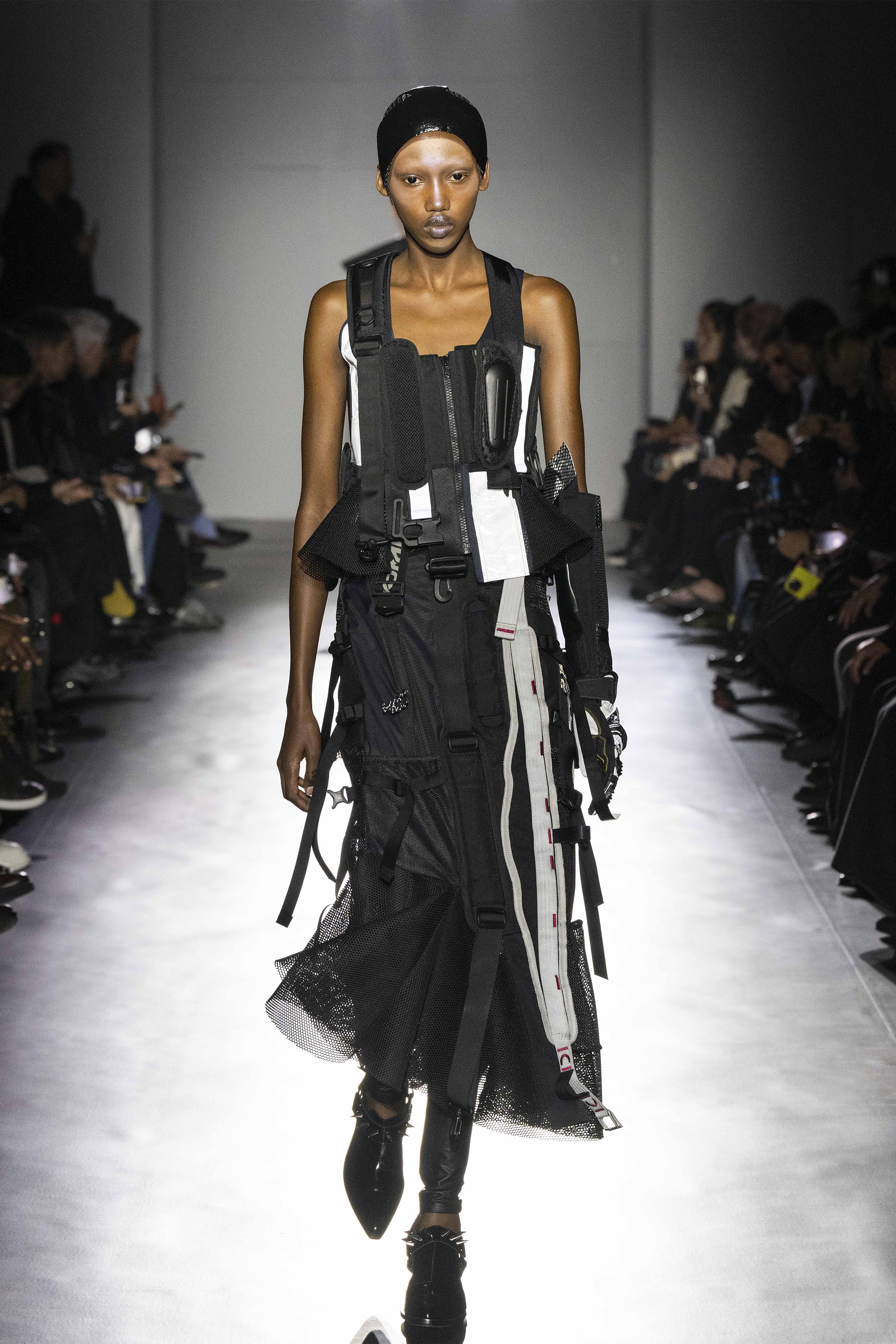 Fashion model wearing a JUNYA WATANABE SS25 outfit