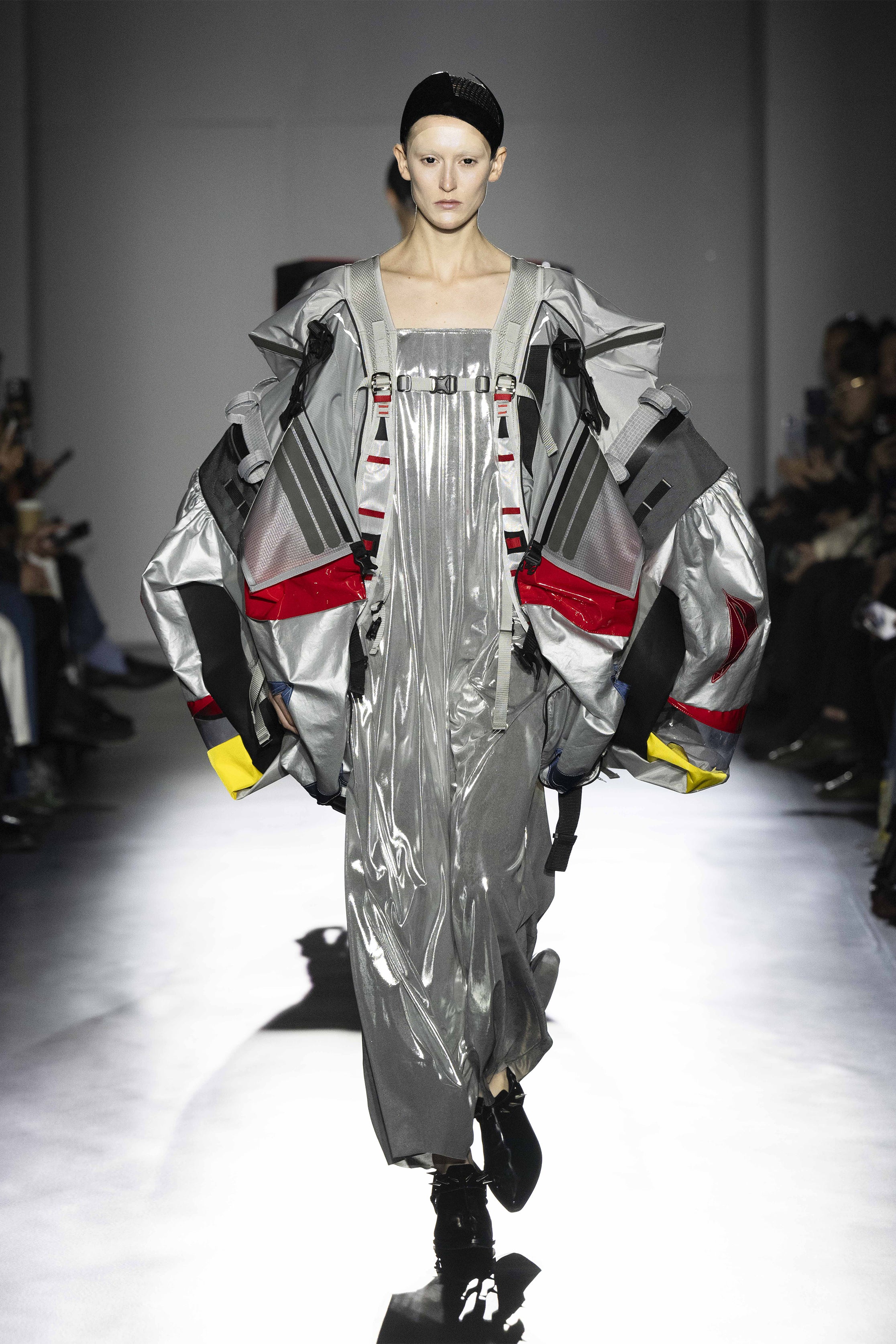 Fashion model wearing a JUNYA WATANABE SS25 outfit