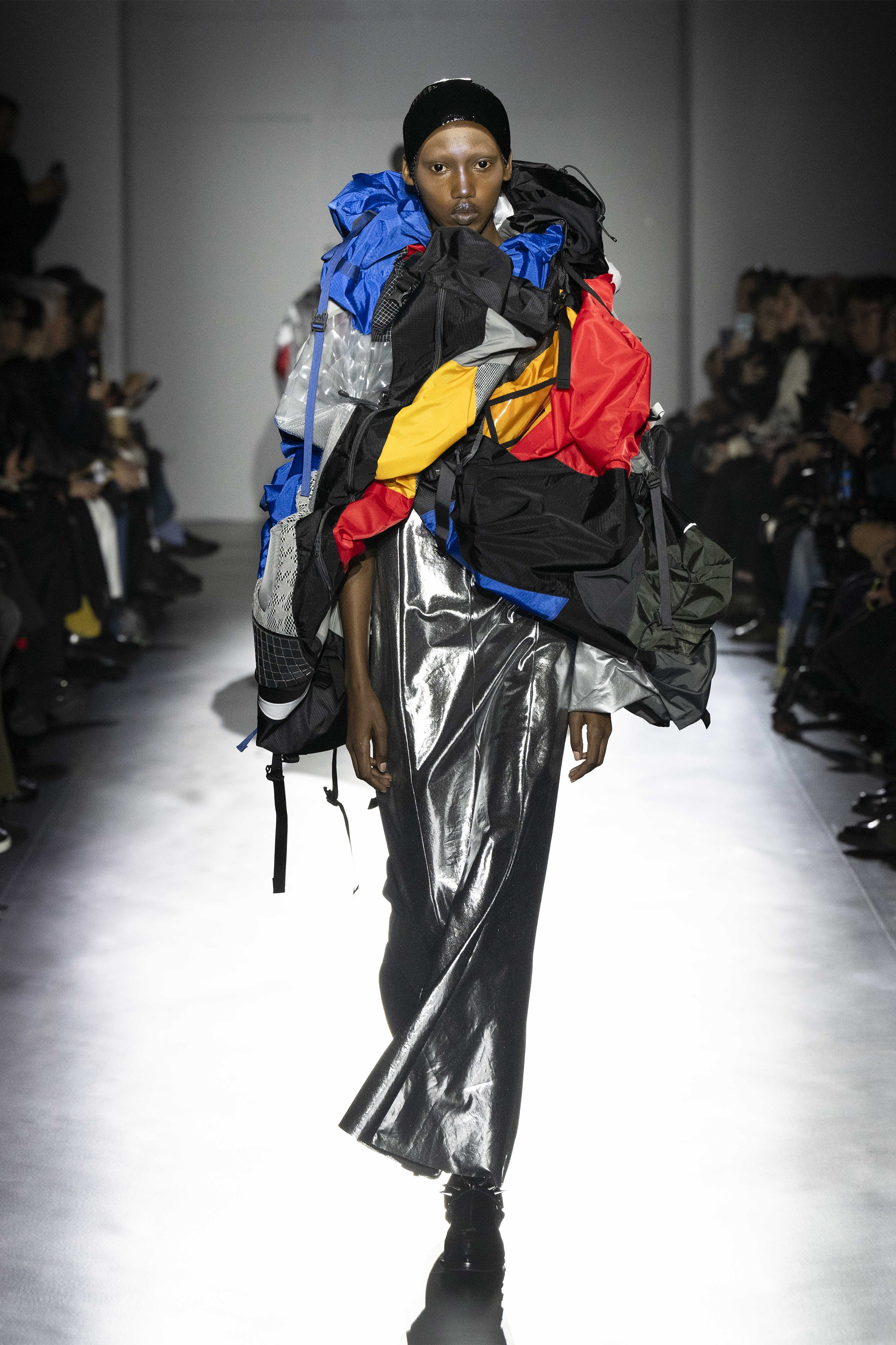 Fashion model wearing a JUNYA WATANABE SS25 outfit