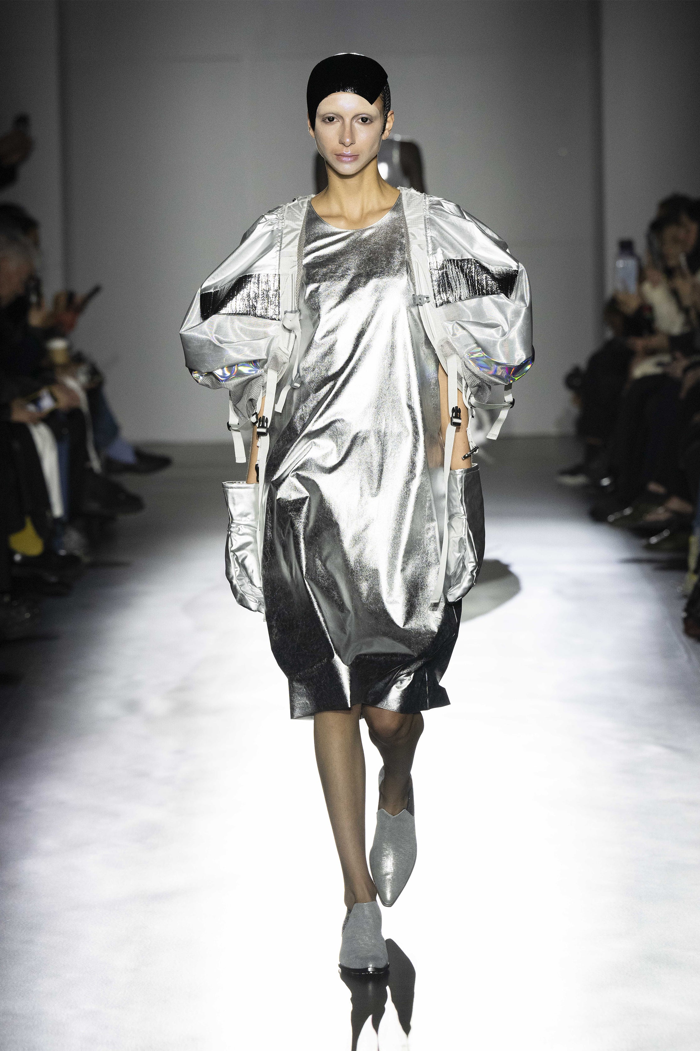 Fashion model wearing a JUNYA WATANABE SS25 outfit