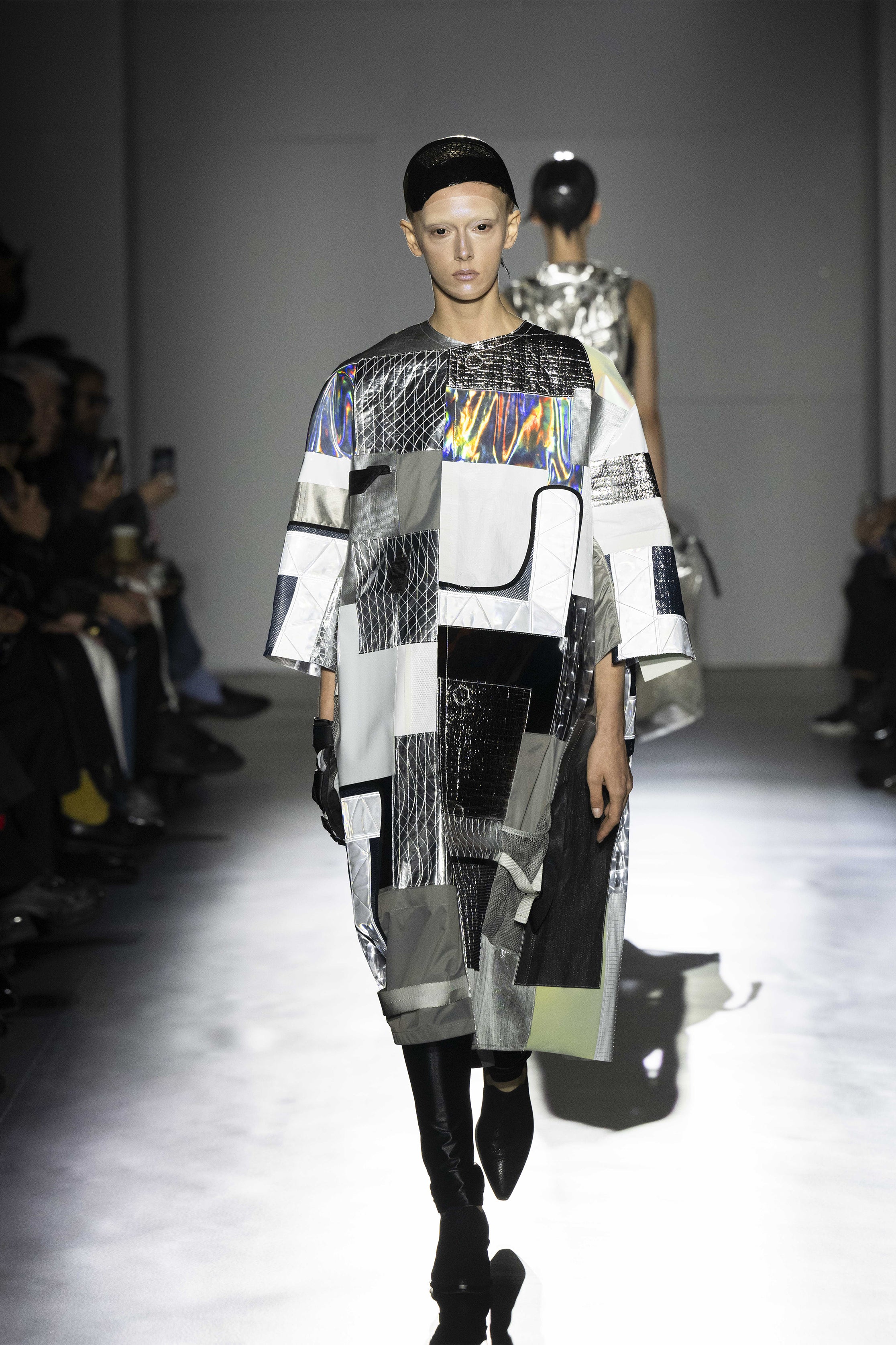 Fashion model wearing a JUNYA WATANABE SS25 outfit