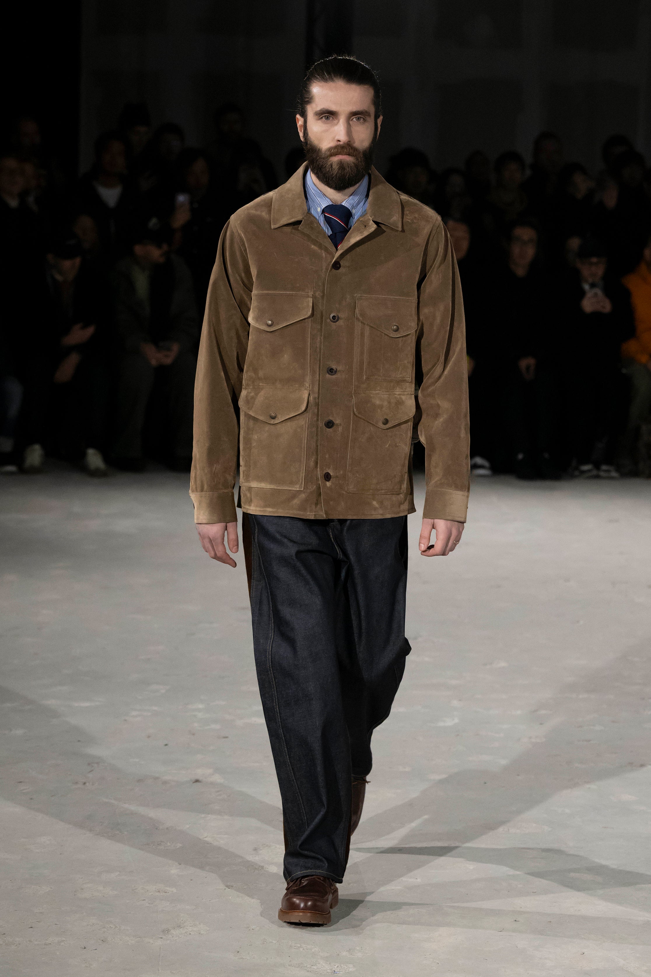 Fashion model wearing a Junya Watanabe Man AW25 outfit