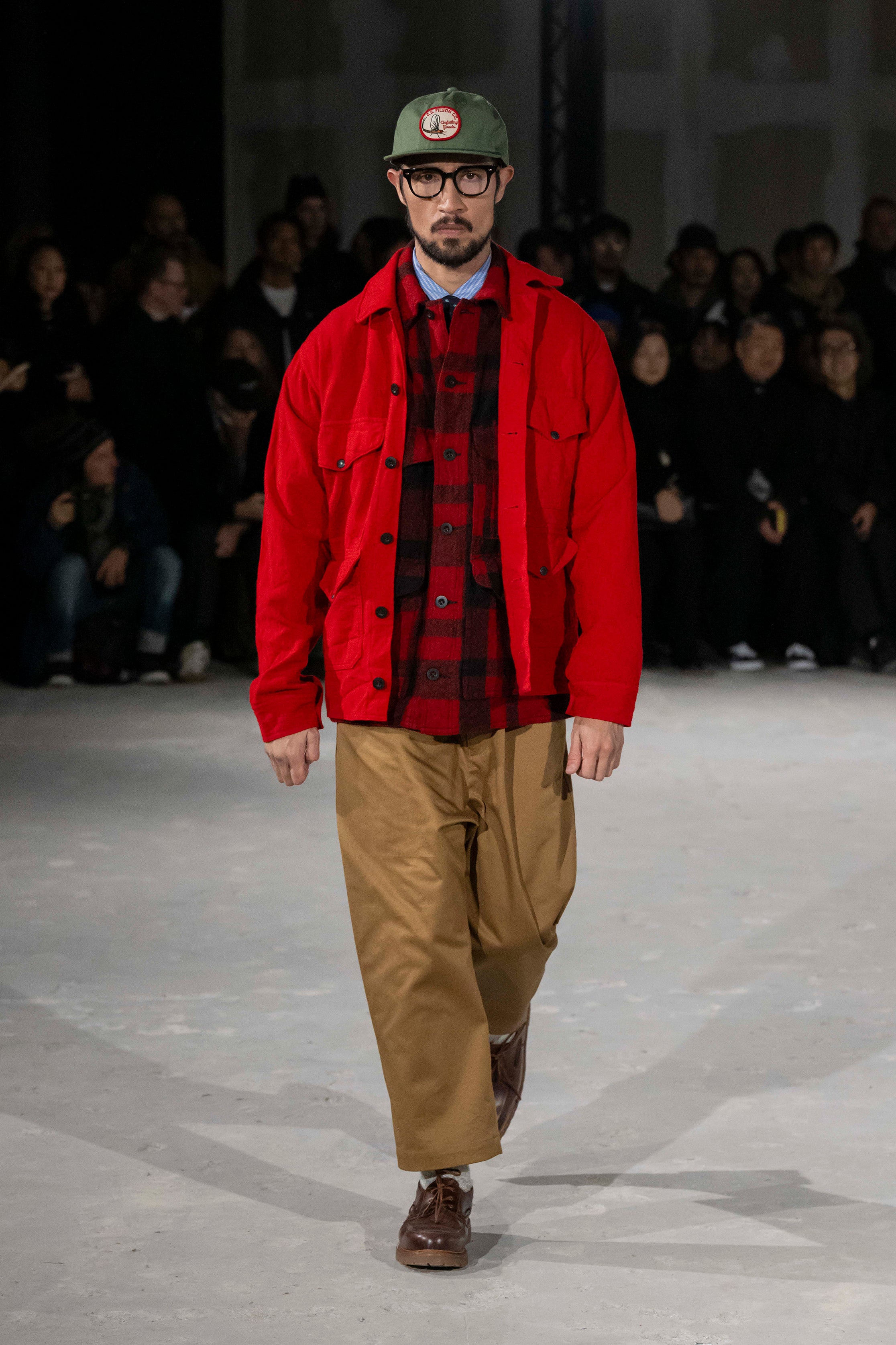 Fashion model wearing a Junya Watanabe Man AW25 outfit