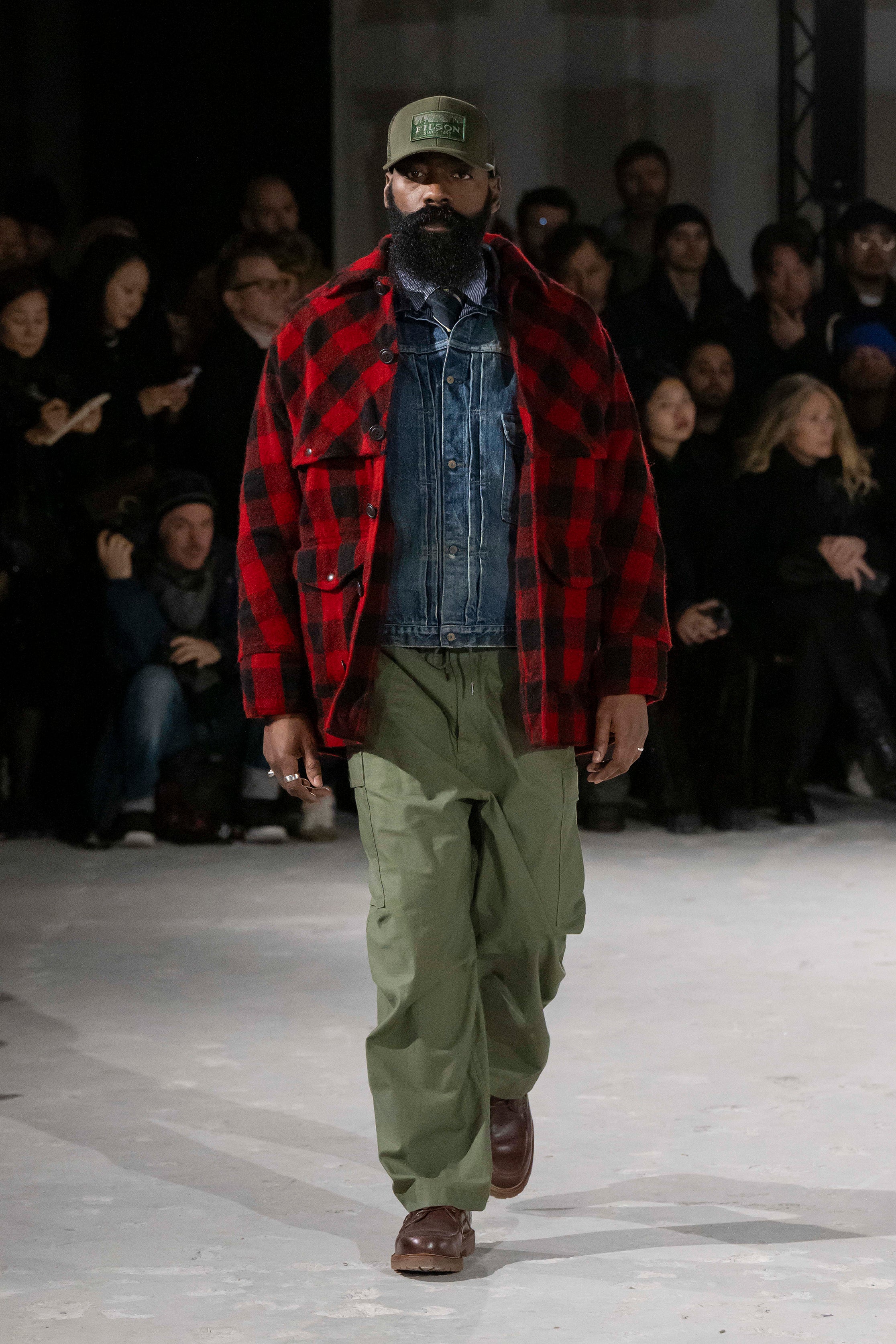 Fashion model wearing a Junya Watanabe Man AW25 outfit