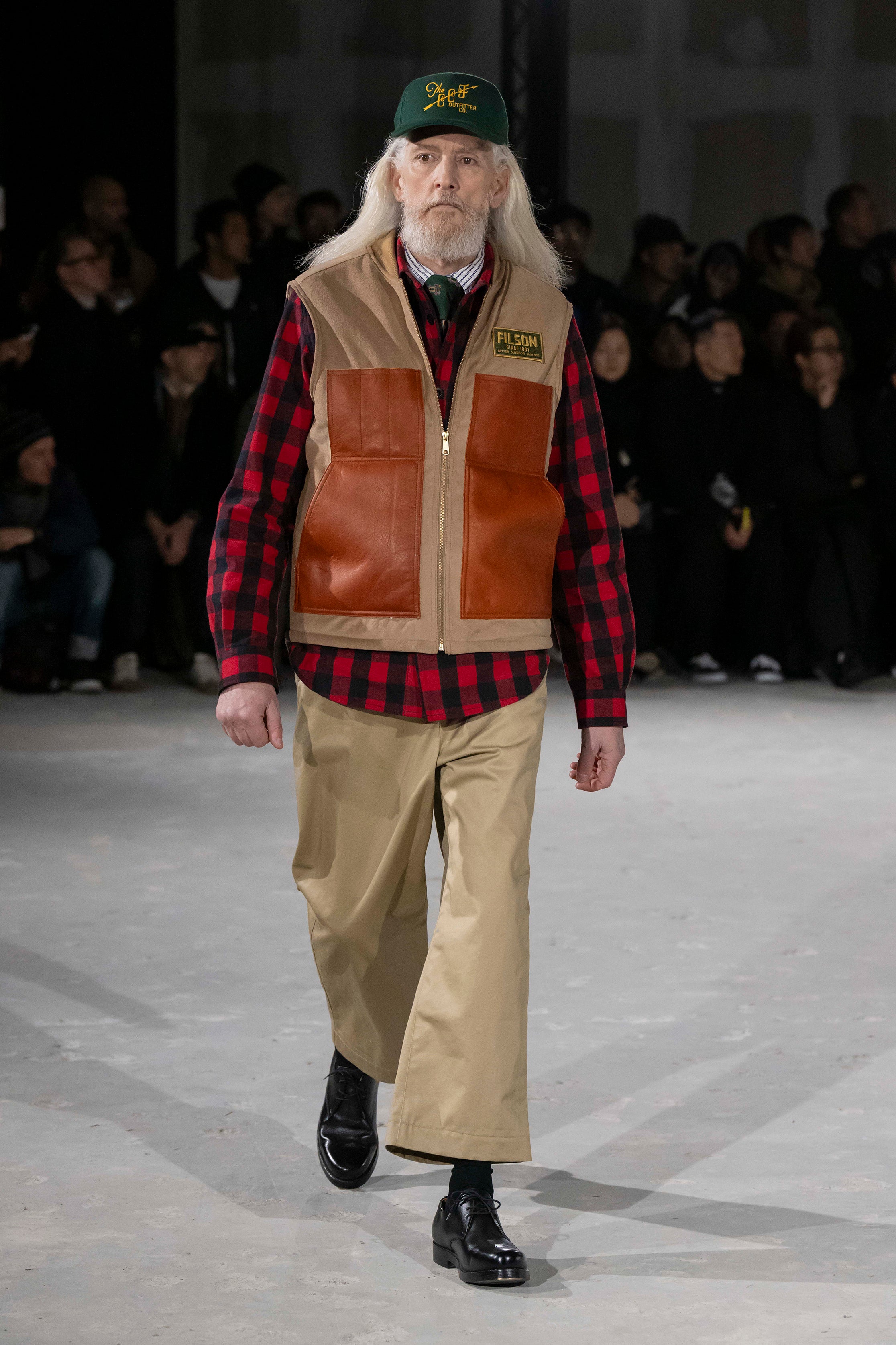 Fashion model wearing a Junya Watanabe Man AW25 outfit