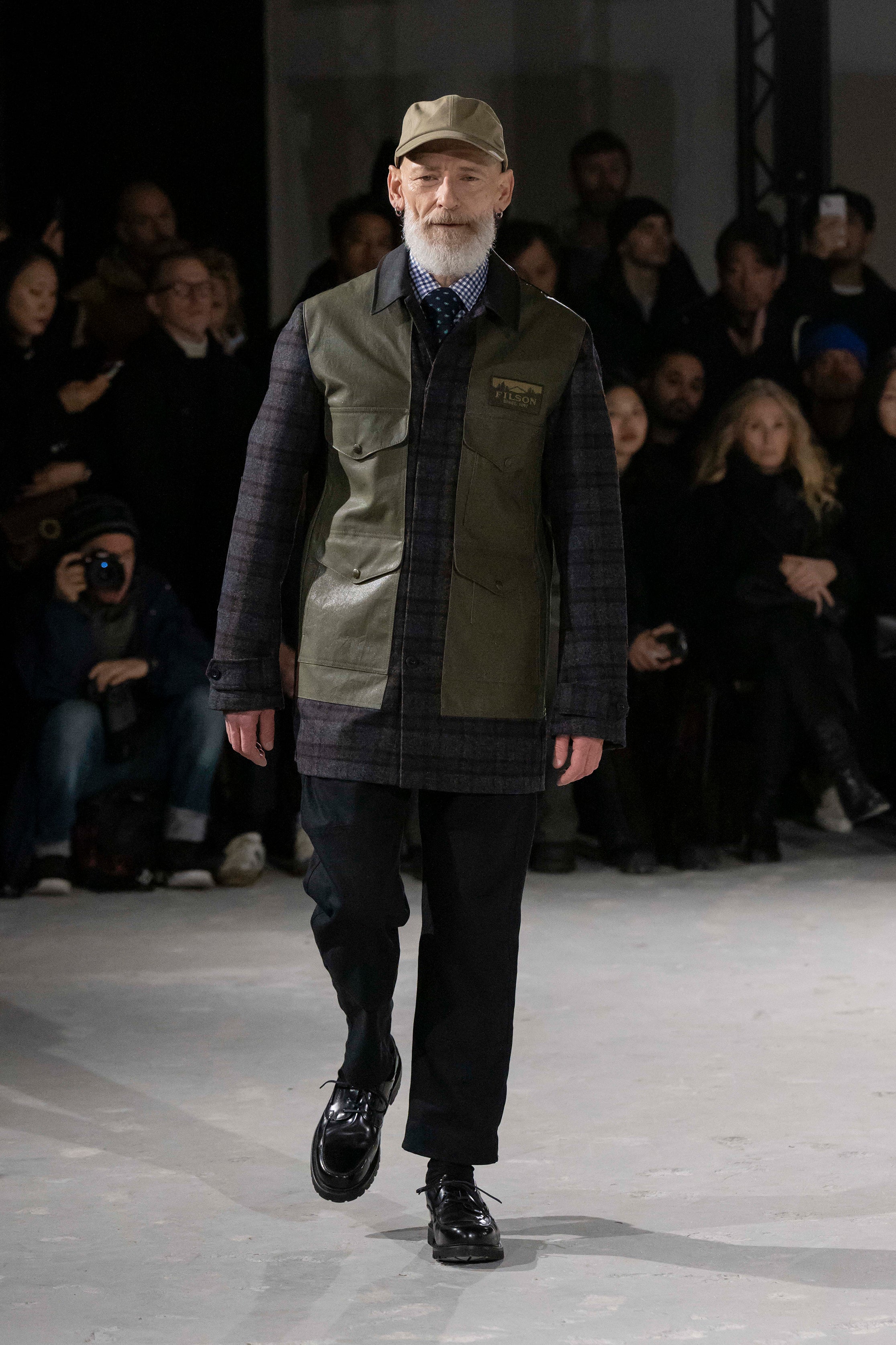 Fashion model wearing a Junya Watanabe Man AW25 outfit