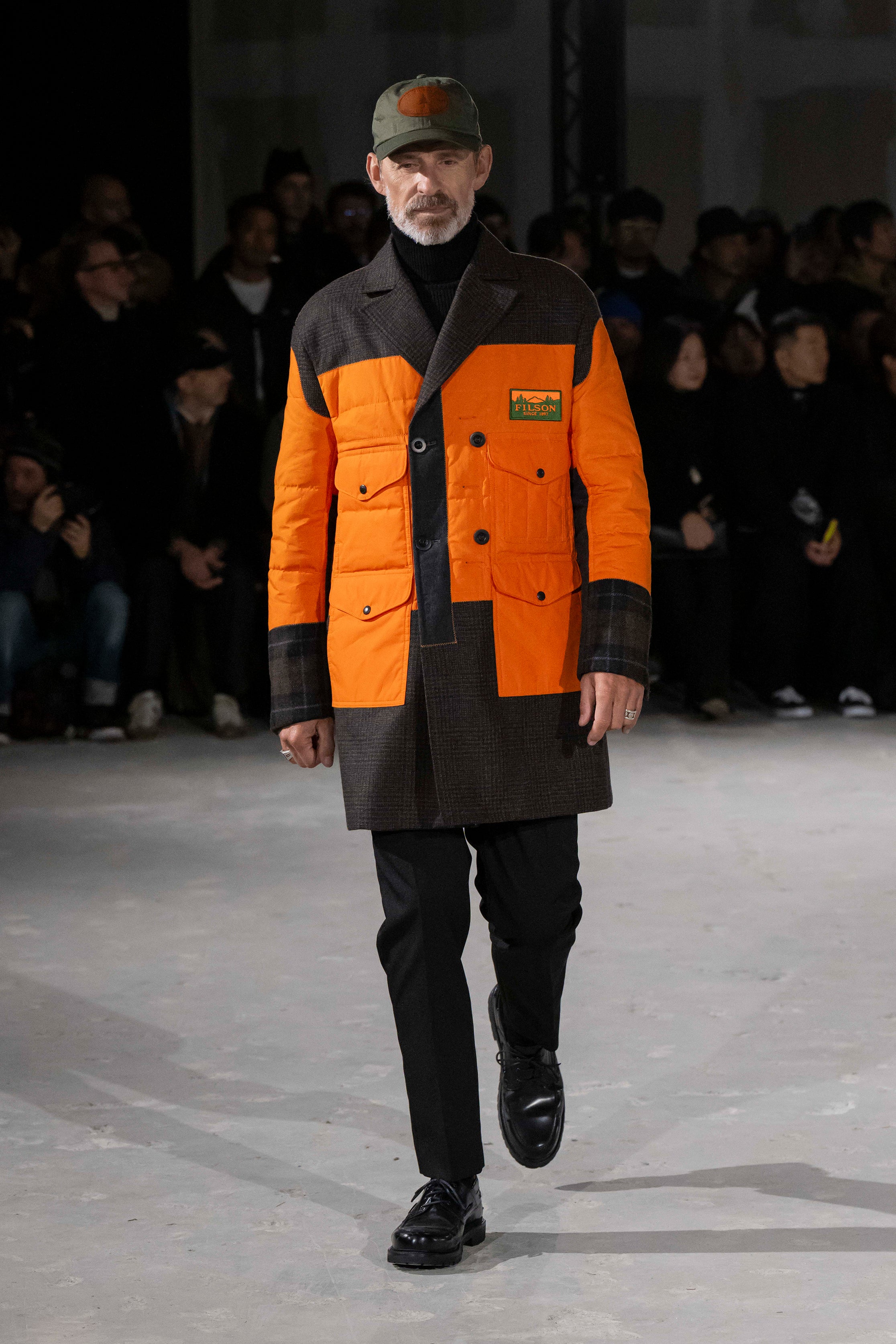 Fashion model wearing a Junya Watanabe Man AW25 outfit