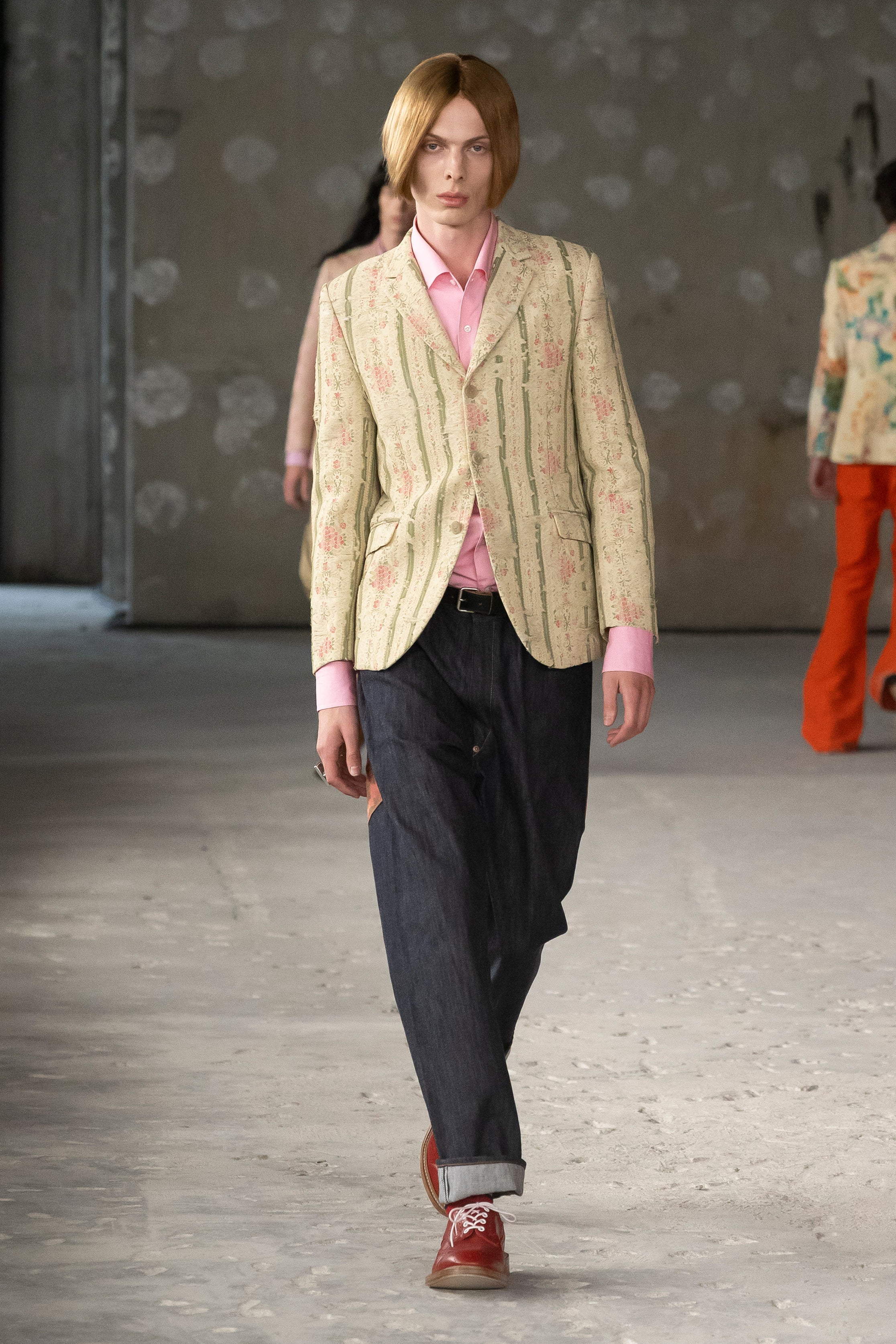 Fashion model wearing a Junya Watanabe Man SS26 outfit