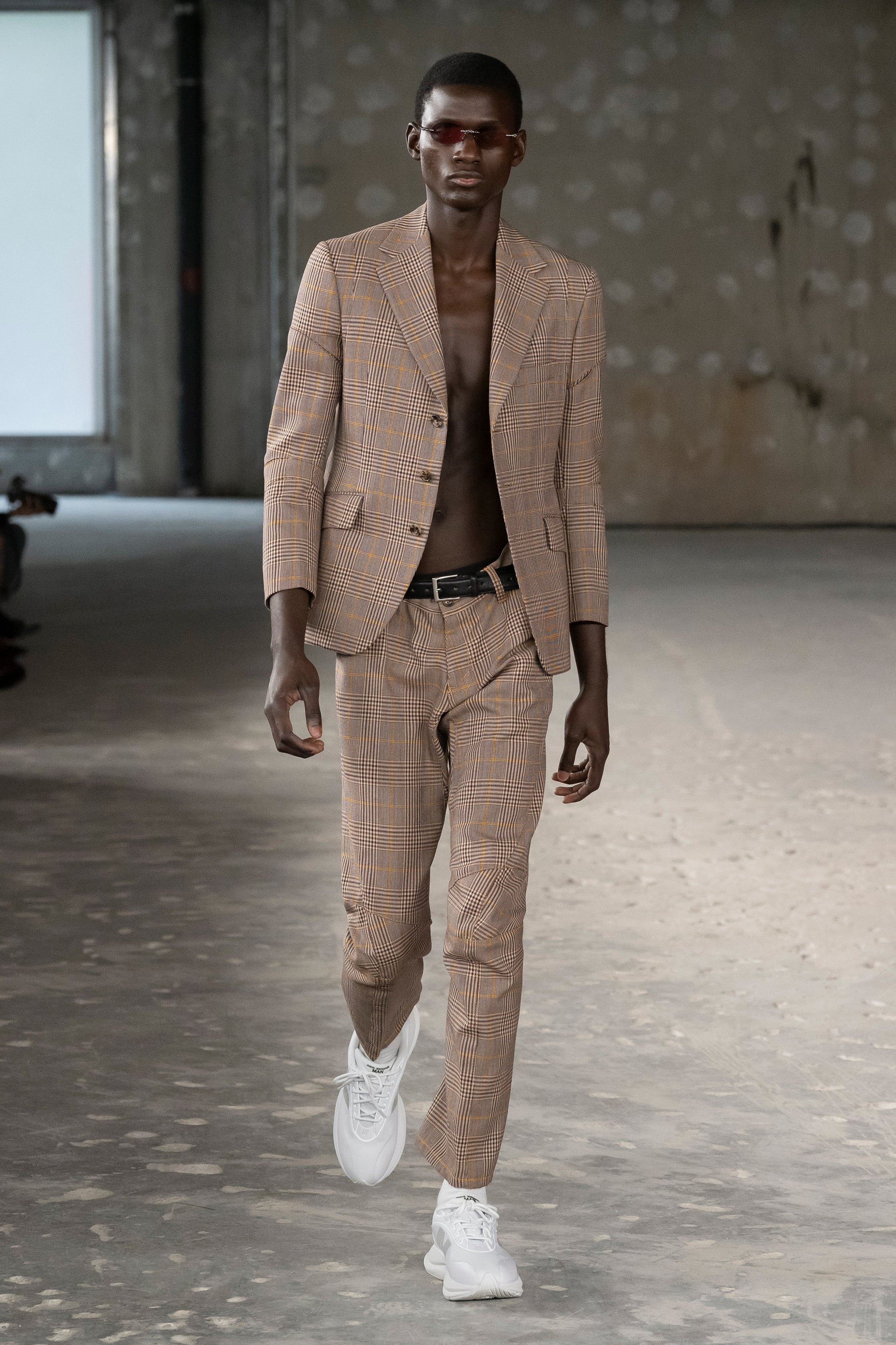 Fashion model wearing a Junya Watanabe Man SS26 outfit