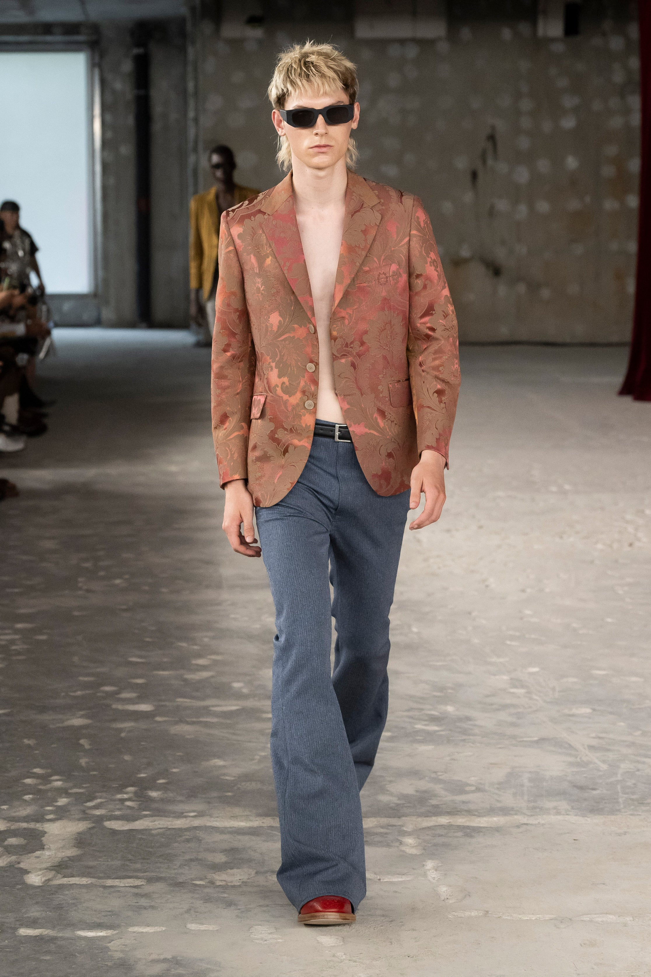 Fashion model wearing a Junya Watanabe Man SS26 outfit