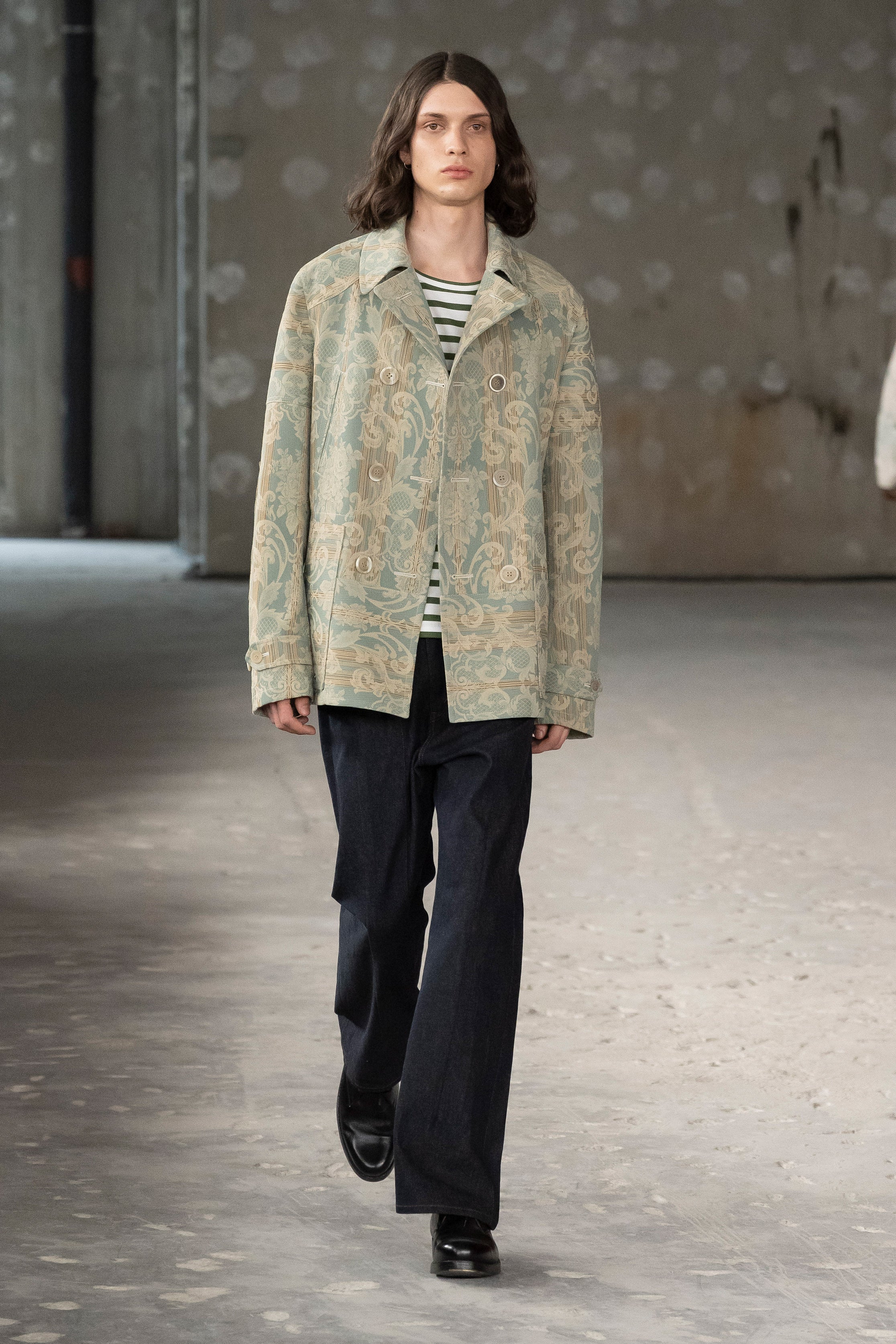 Fashion model wearing a Junya Watanabe Man SS26 outfit