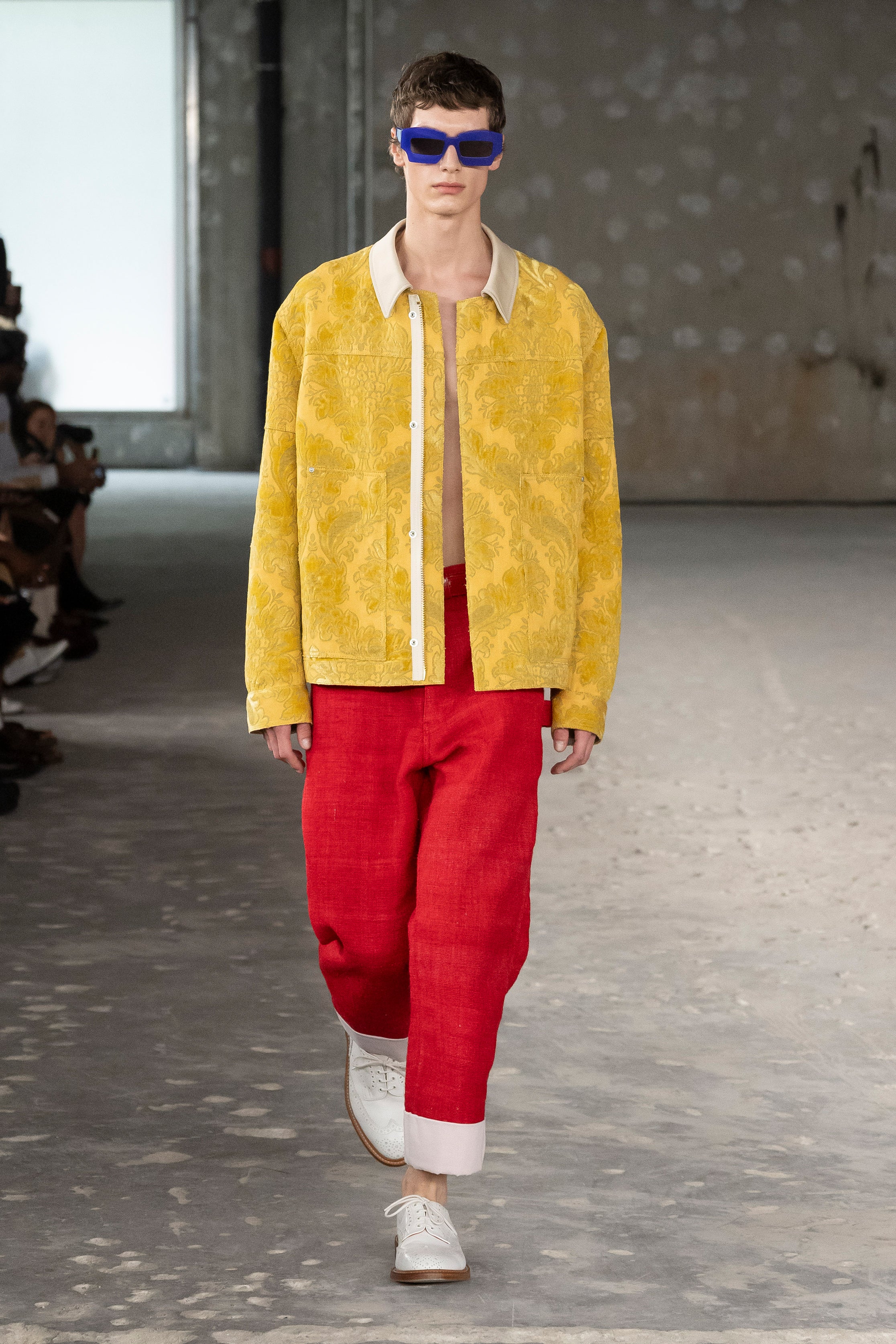 Fashion model wearing a Junya Watanabe Man SS26 outfit