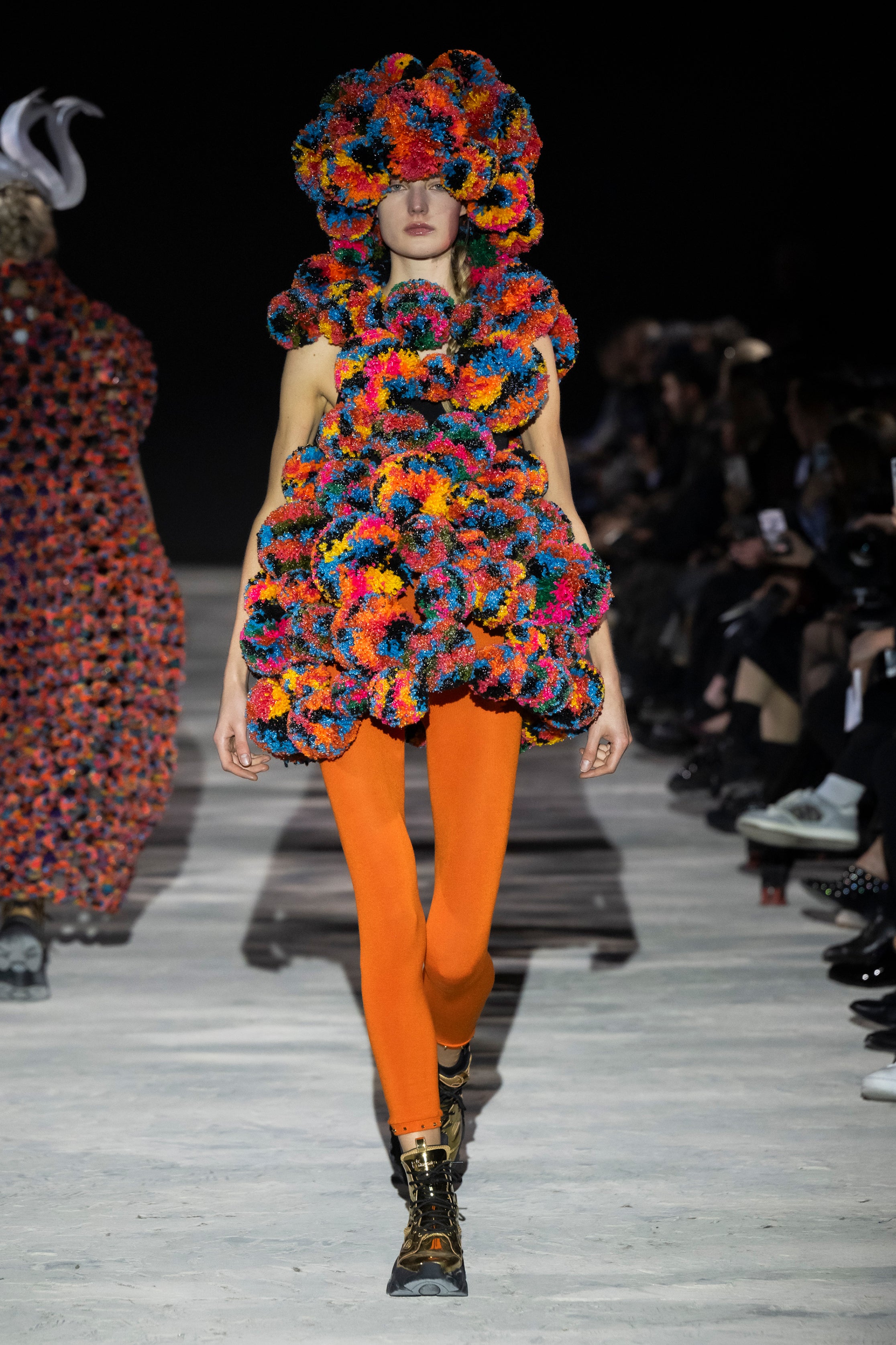 Fashion model wearing a noir kei ninomiya AW25 outfit